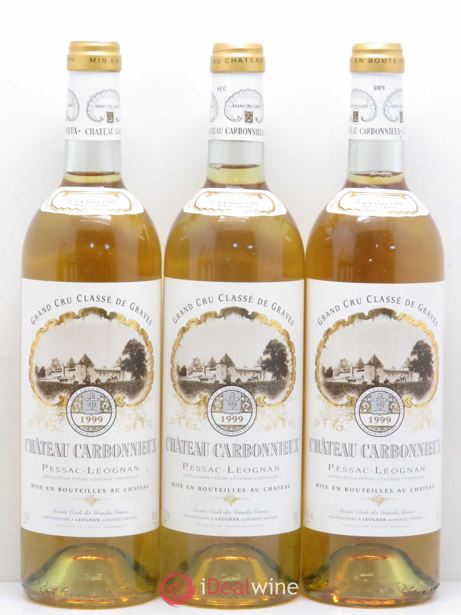 Château Carbonnieux Cru Classé de Graves 1999 - Lot de 6 bouteilles - 1
