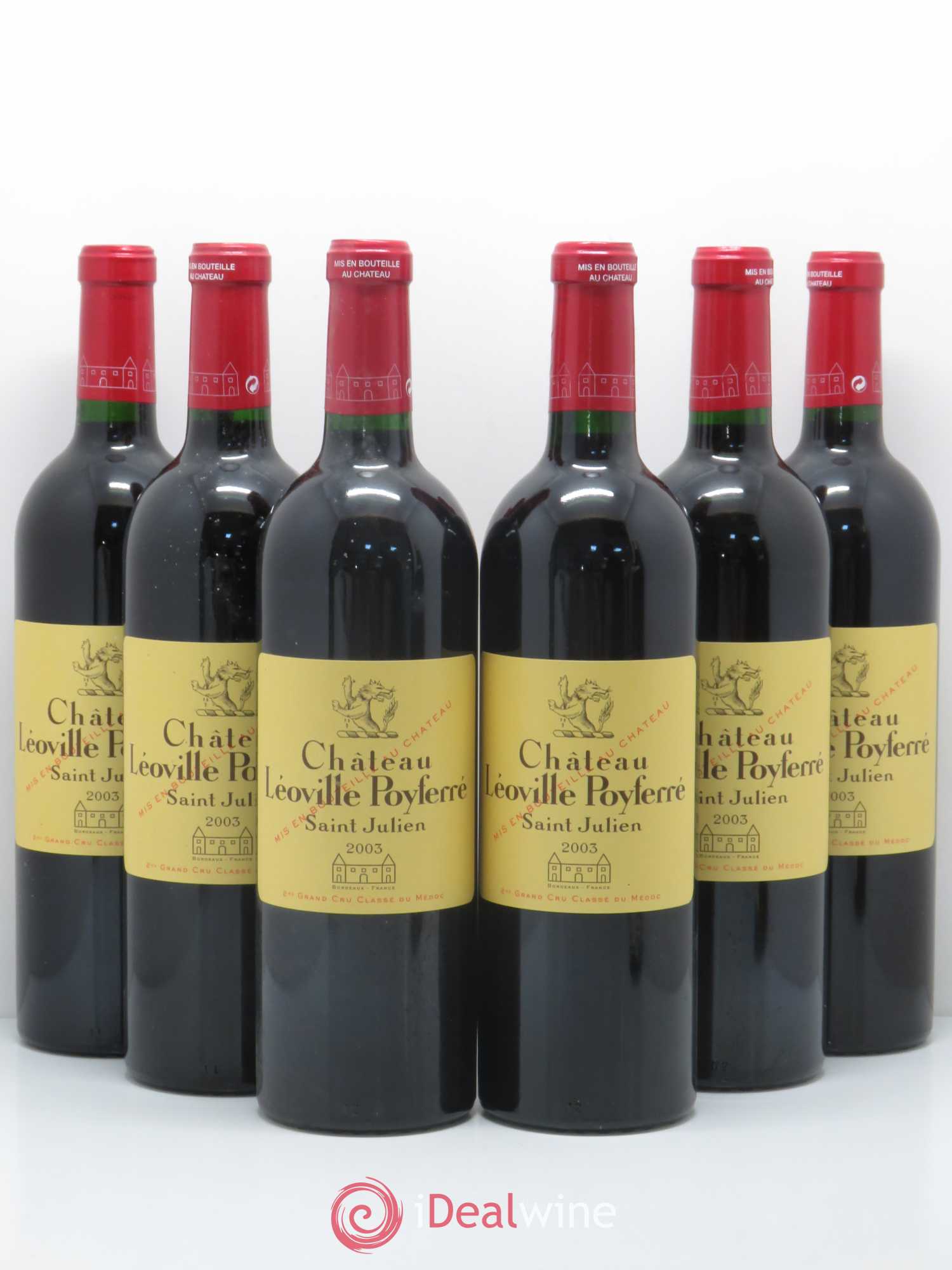 Château Léoville Poyferré 2ème Grand Cru Classé 2003 - Lot de 6 bouteilles - 0