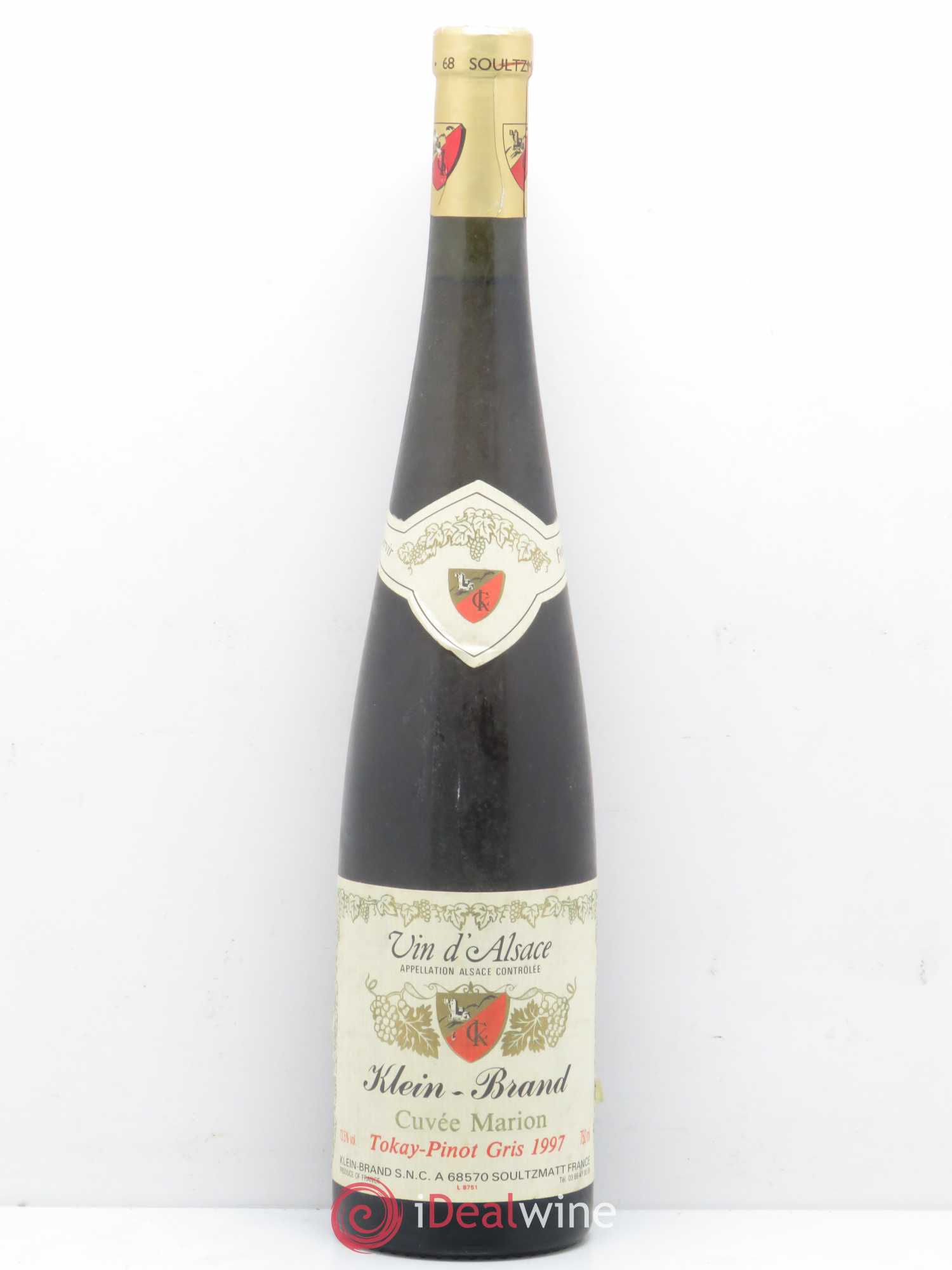 Pinot Gris cuvée Marion Domaine Klein Brand 1997 - Lot de 1 bouteille - 0