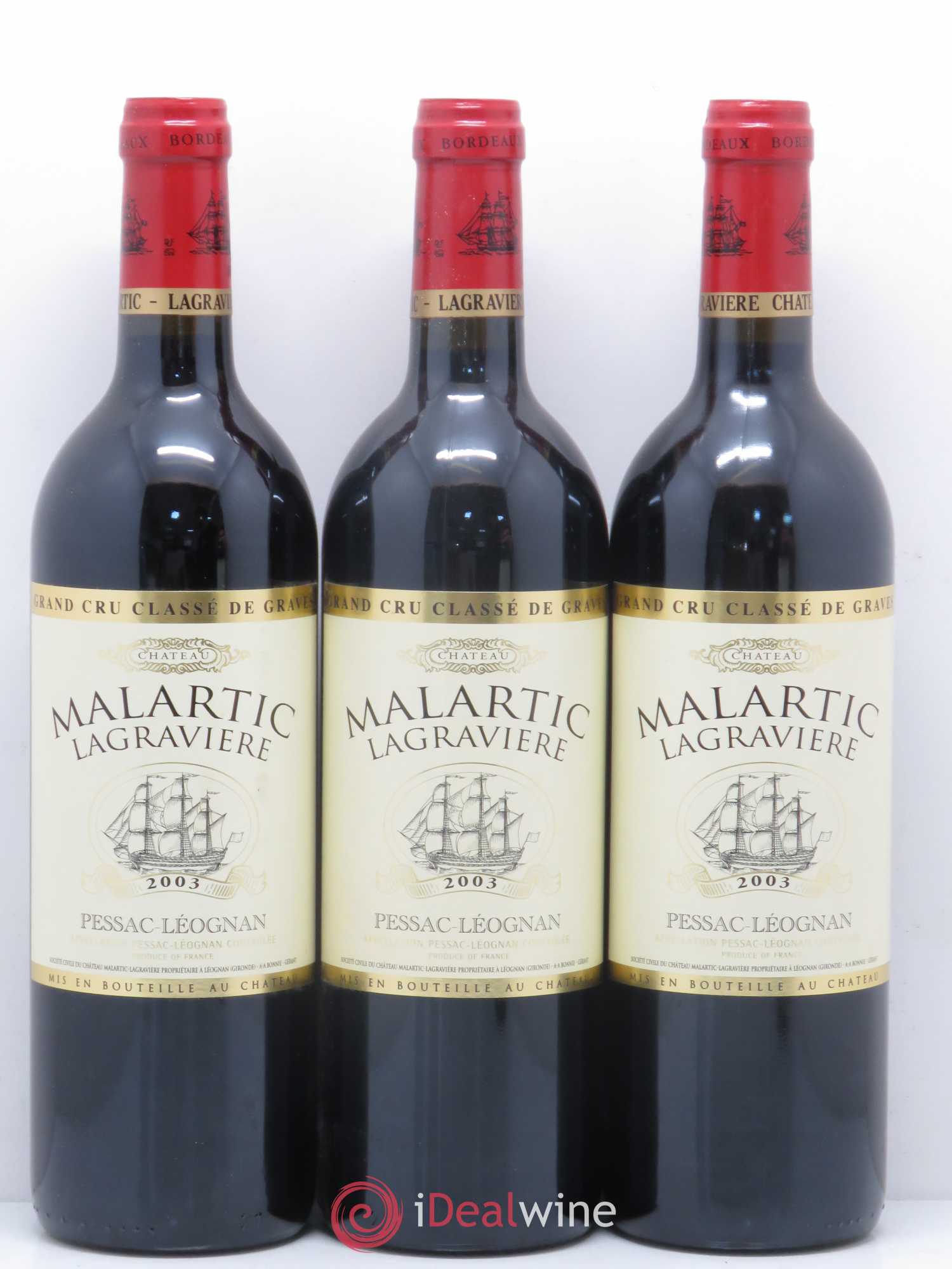 Château Malartic-Lagravière Cru Classé de Graves 2003 - Lot de 6 bouteilles - 2