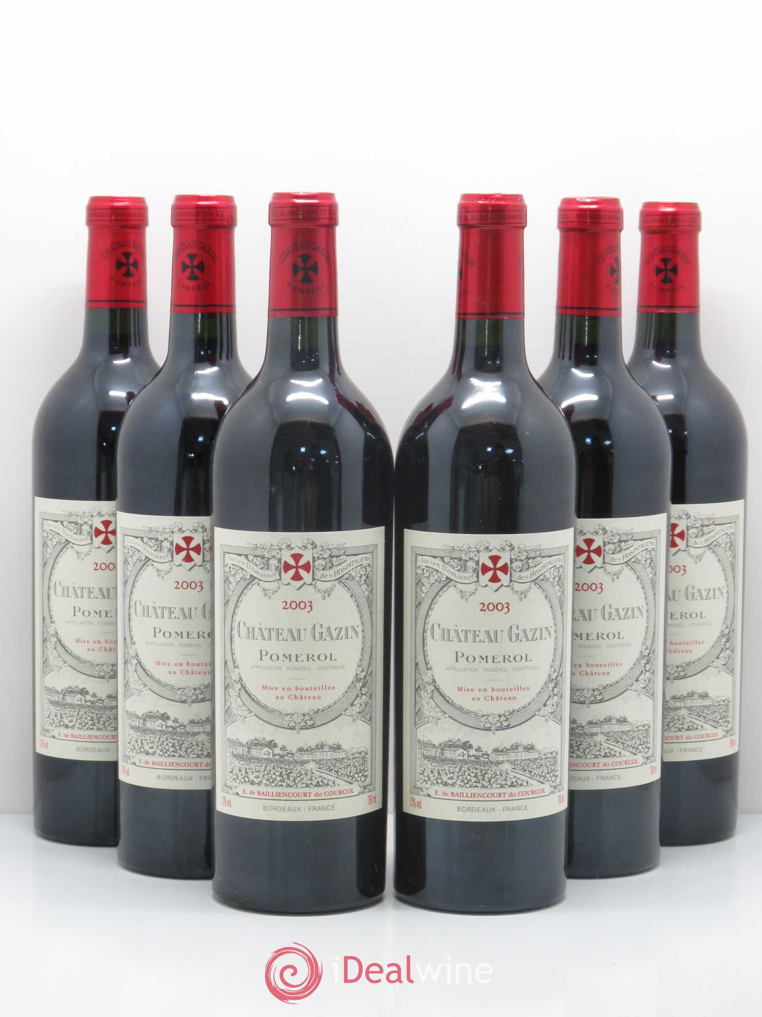 Château Gazin 2003 - Lot de 6 bouteilles - 0