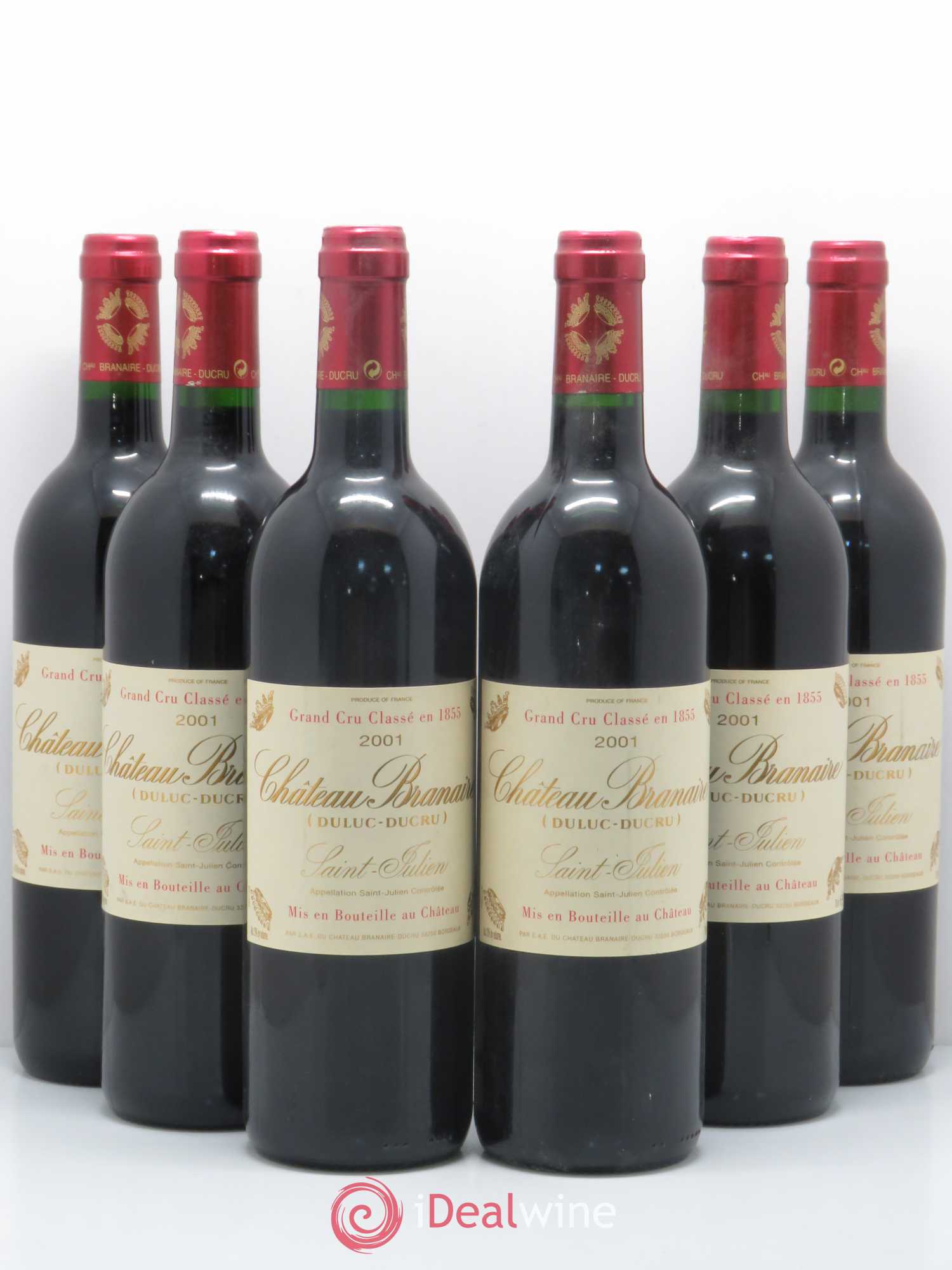 Château Branaire Ducru 4ème Grand Cru Classé 2001 - Lot de 6 bouteilles - 0