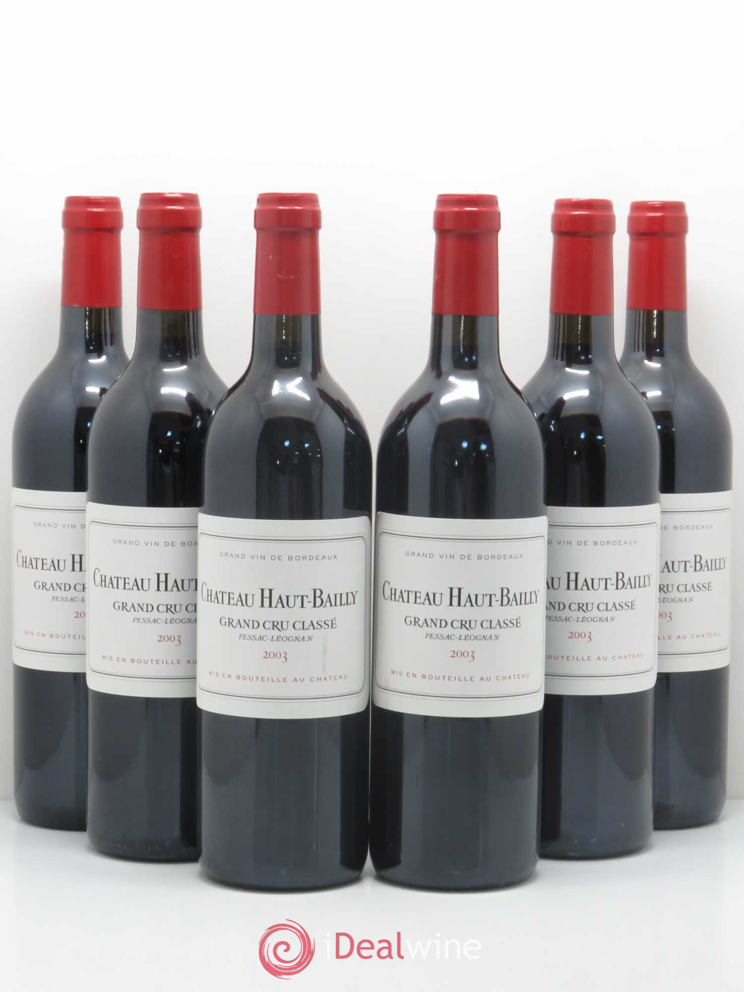 Château Haut-Bailly Cru Classé de Graves 2003 - Lot de 6 bouteilles - 0