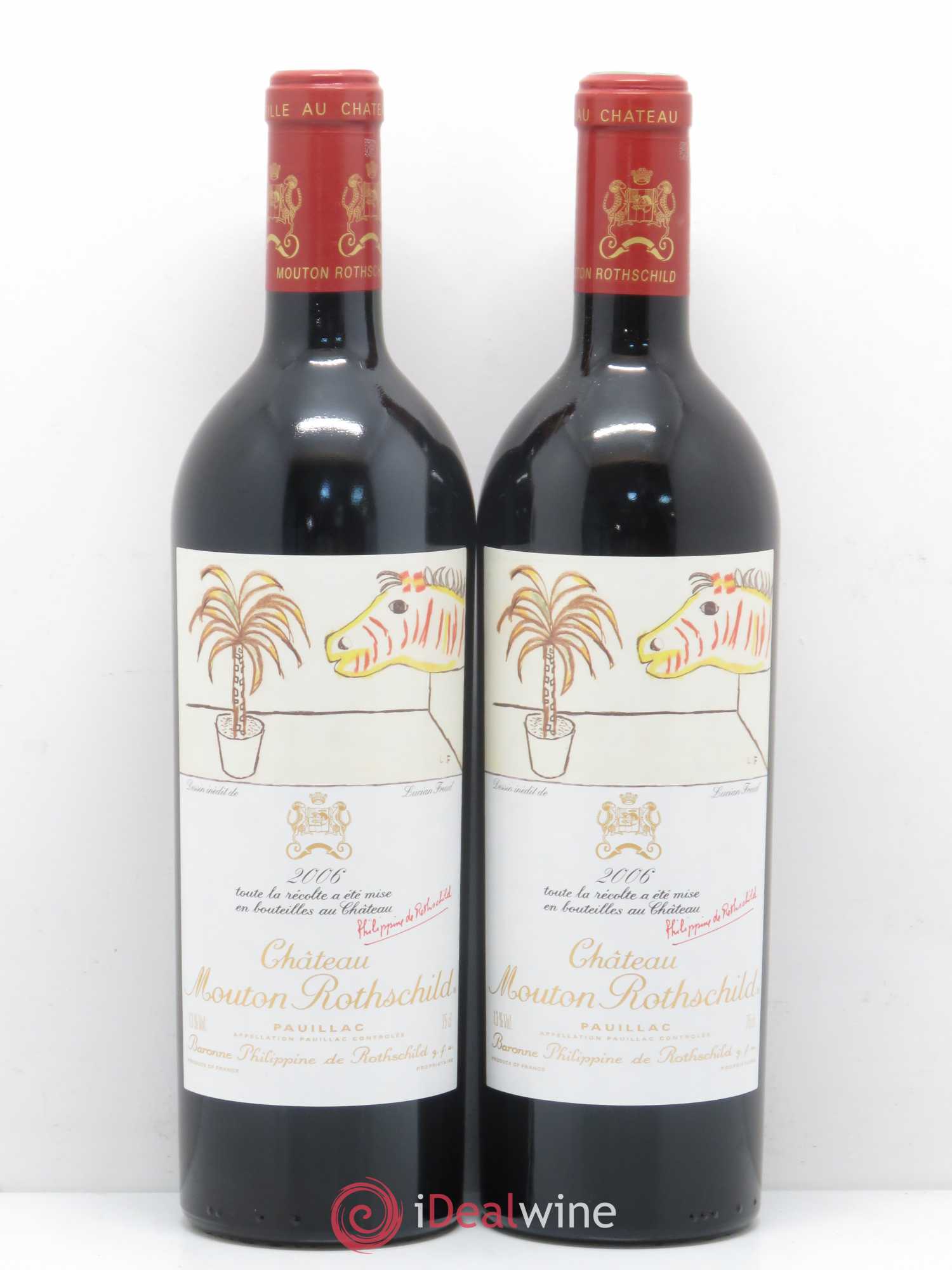 Château Mouton Rothschild 1er Grand Cru Classé 2006 - Lot de 2 bouteilles - 0