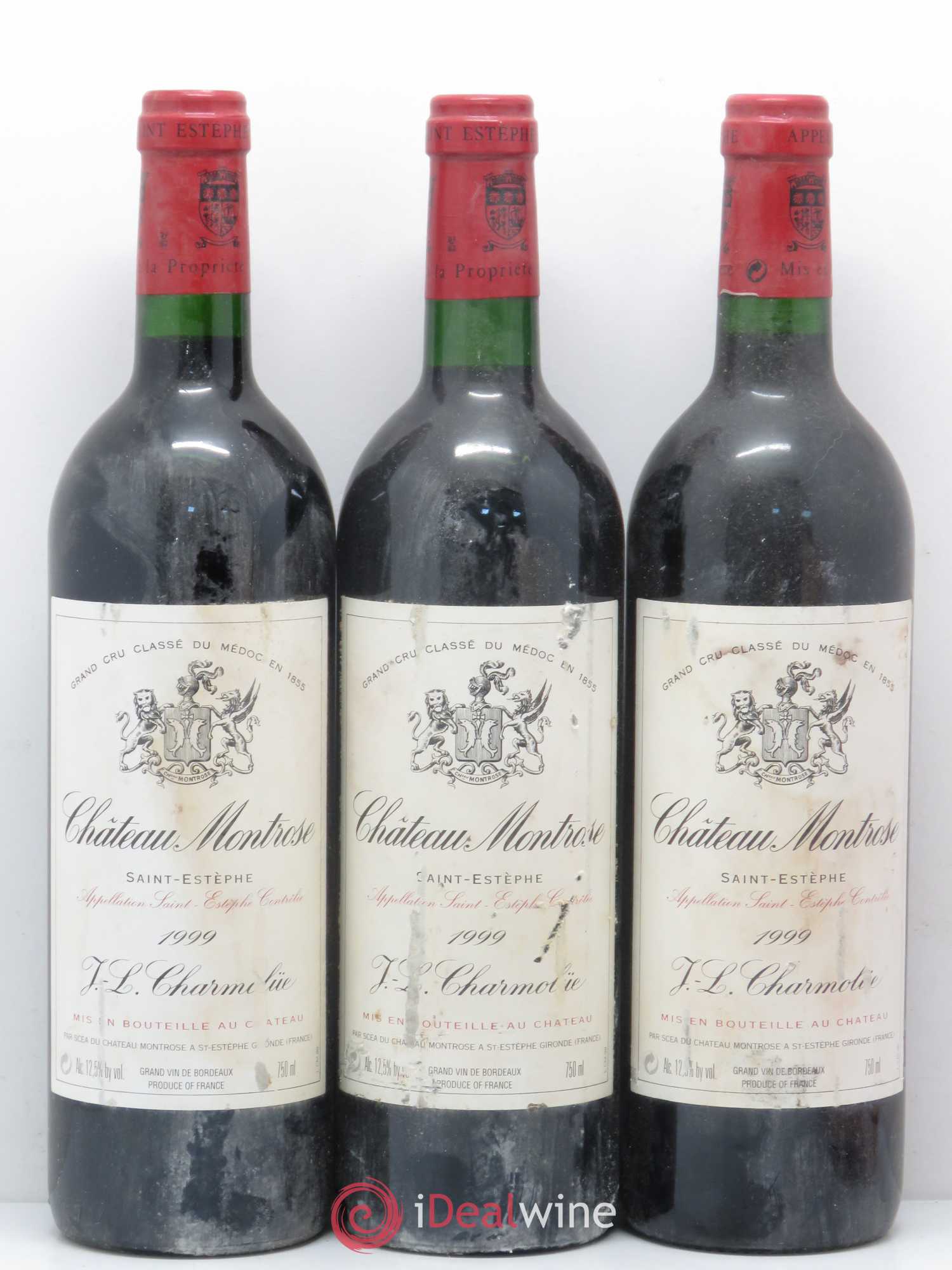 Château Montrose 2ème Grand Cru Classé 1999 - Lot de 3 bouteilles - 0