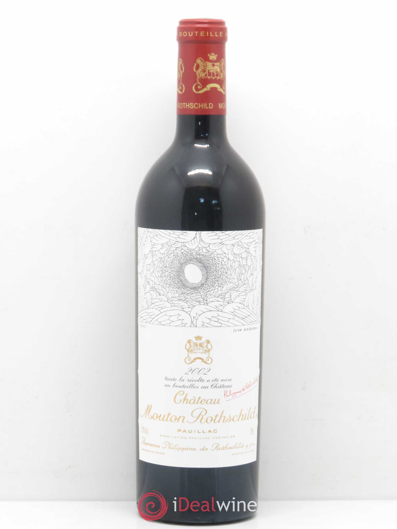 Château Mouton Rothschild 1er Grand Cru Classé 2002 - Lot de 1 bouteille - 0