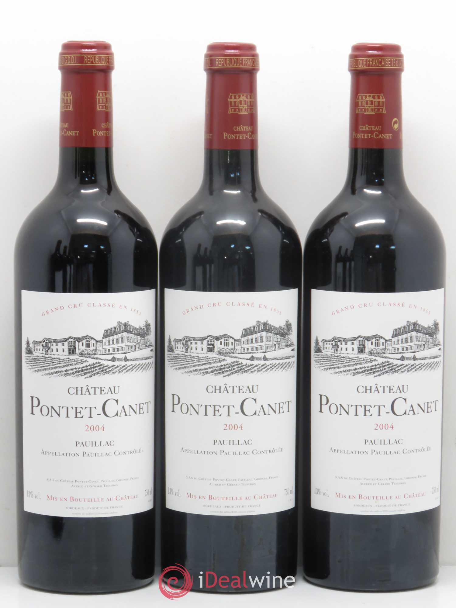 Château Pontet Canet 5ème Grand Cru Classé (sans prix de réserve) 2004 - Lot de 6 bouteilles - 1