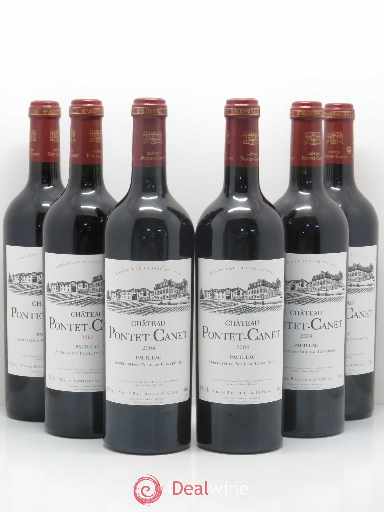 Château Pontet Canet 5ème Grand Cru Classé (sans prix de réserve) 2004 - Lot de 6 bouteilles - 0