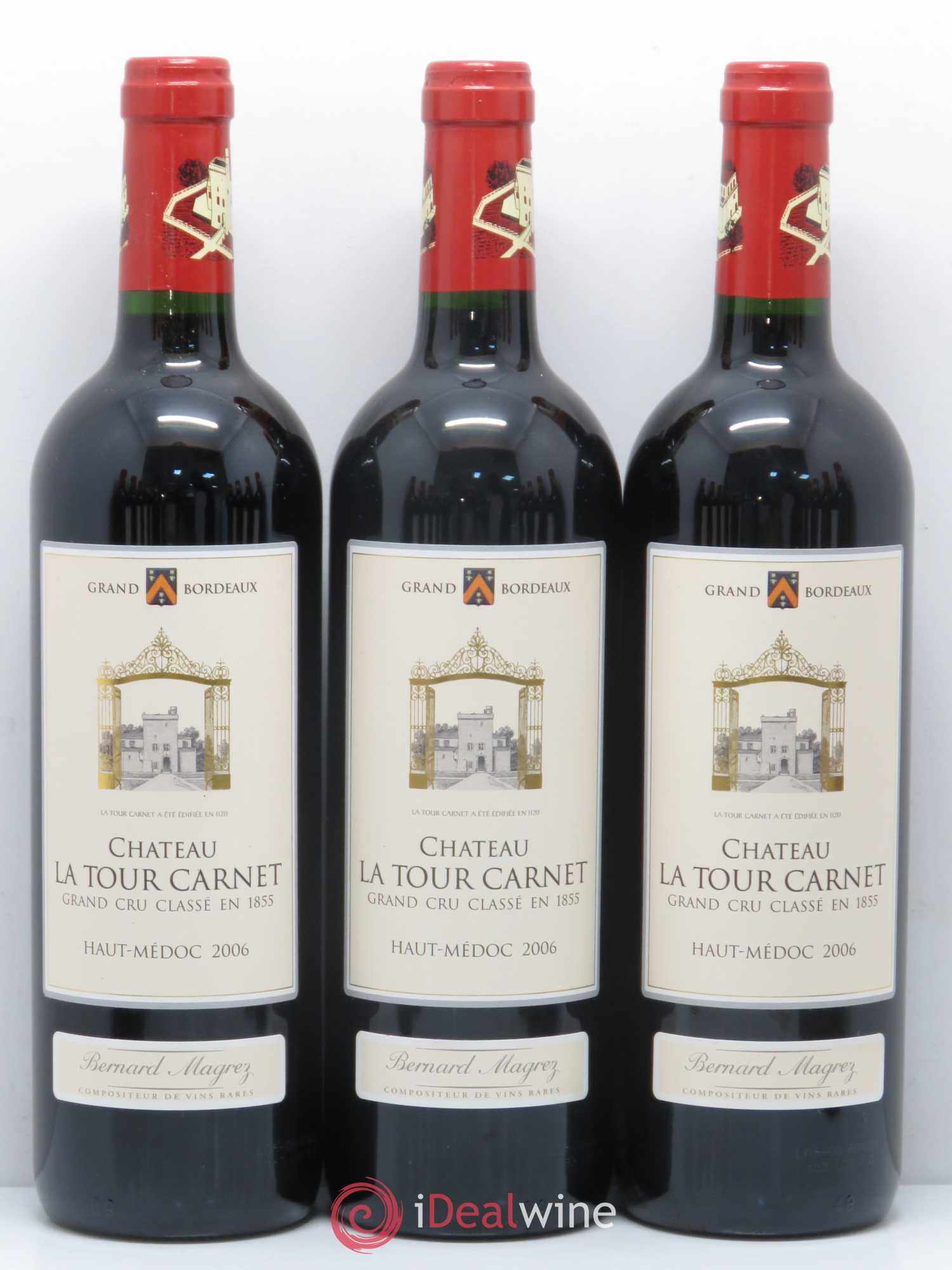 Château la Tour Carnet 4ème Grand Cru Classé 2006 - Lot de 12 bouteilles - 1
