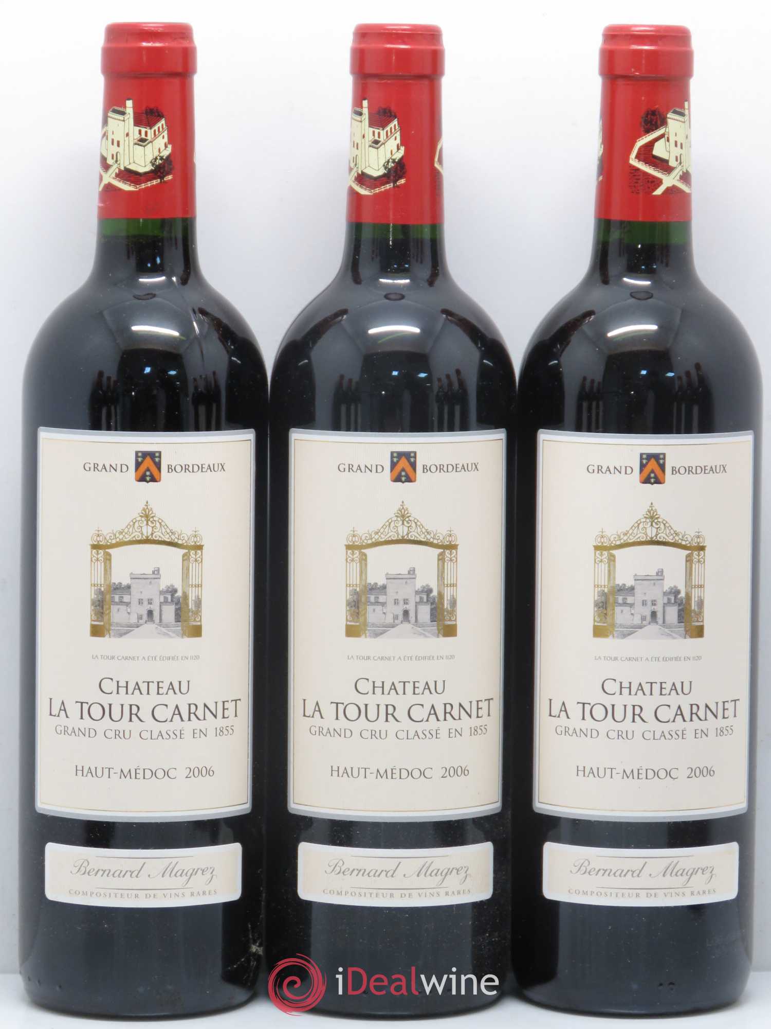Château la Tour Carnet 4ème Grand Cru Classé 2006 - Lot de 12 bouteilles - 2