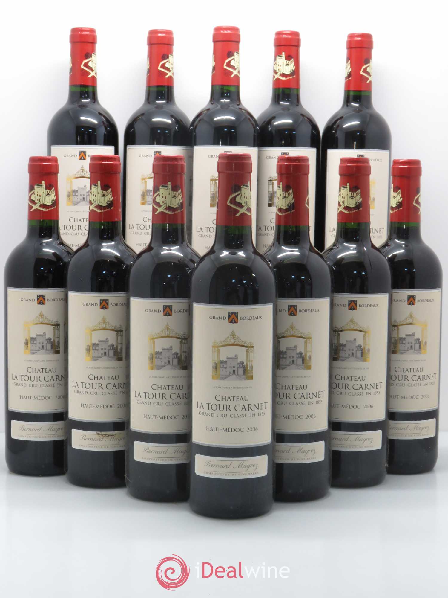 Château la Tour Carnet 4ème Grand Cru Classé 2006 - Lot de 12 bouteilles - 0