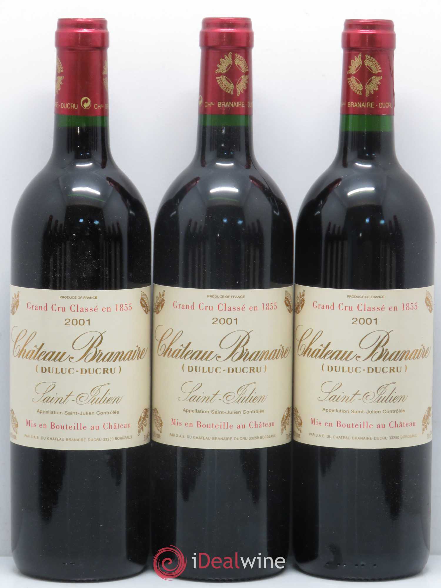 Château Branaire Ducru 4ème Grand Cru Classé 2001 - Lot de 12 bouteilles - 1