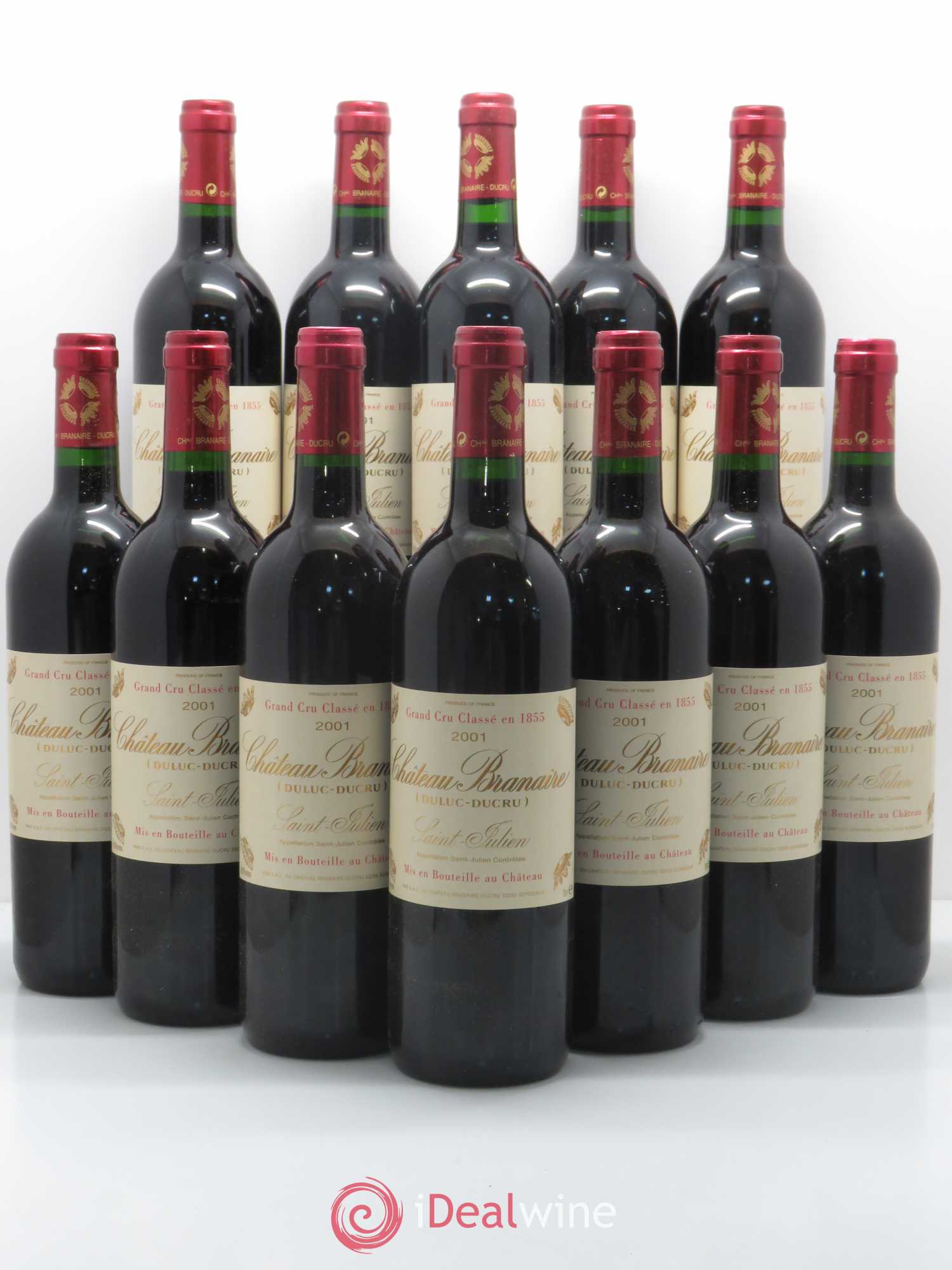 Château Branaire Ducru 4ème Grand Cru Classé 2001 - Lot de 12 bouteilles - 0
