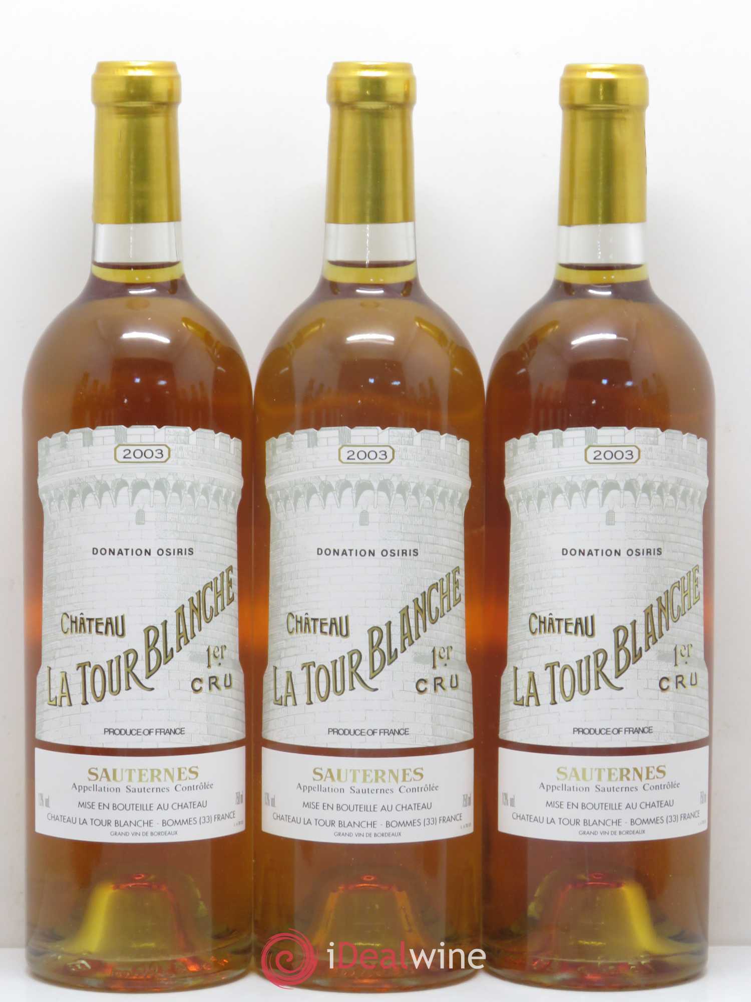 Château la Tour Blanche 1er Grand Cru Classé 2003 - Lotto di 12 bottiglie - 1