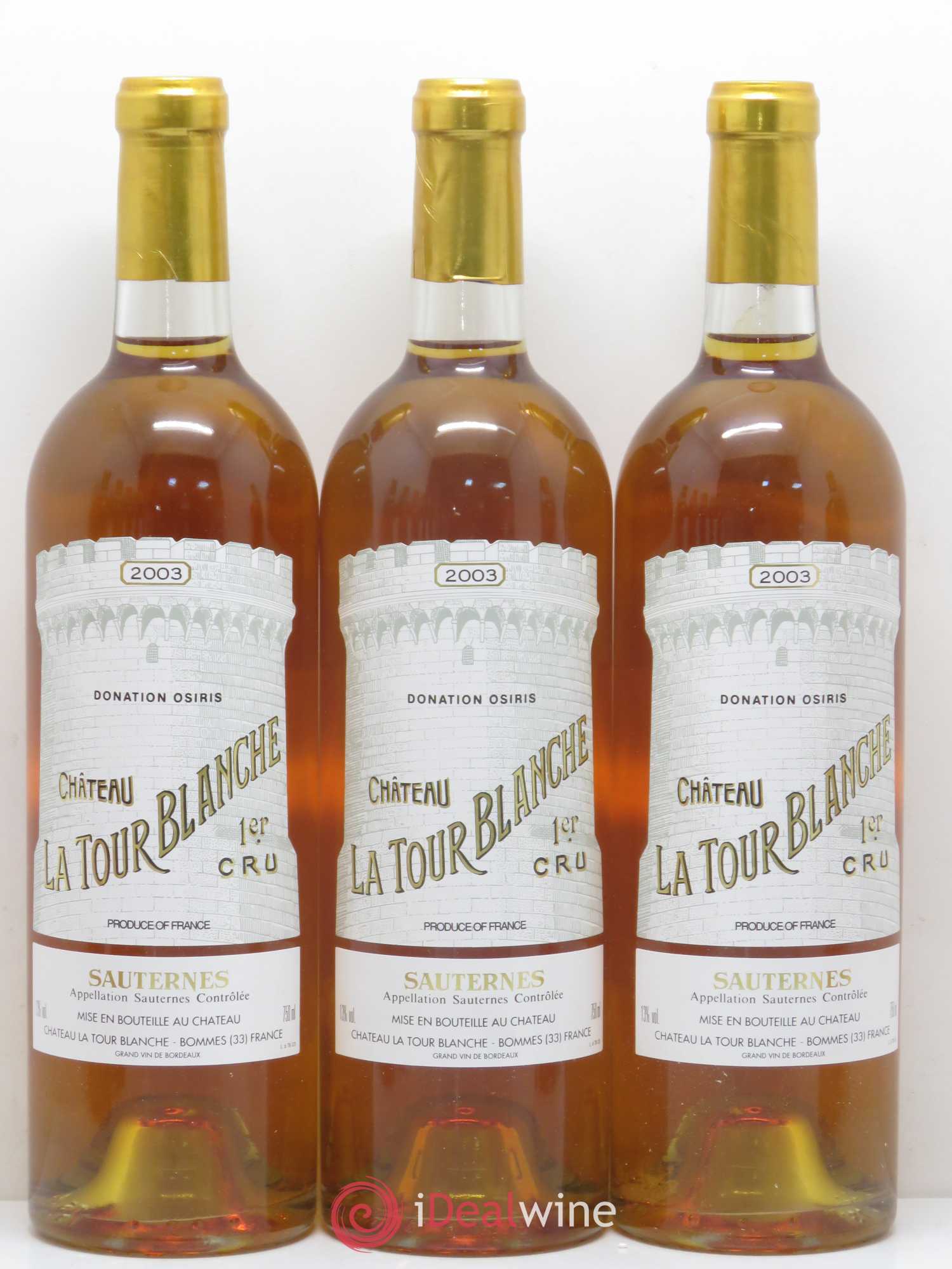 Château la Tour Blanche 1er Grand Cru Classé 2003 - Lotto di 12 bottiglie - 2