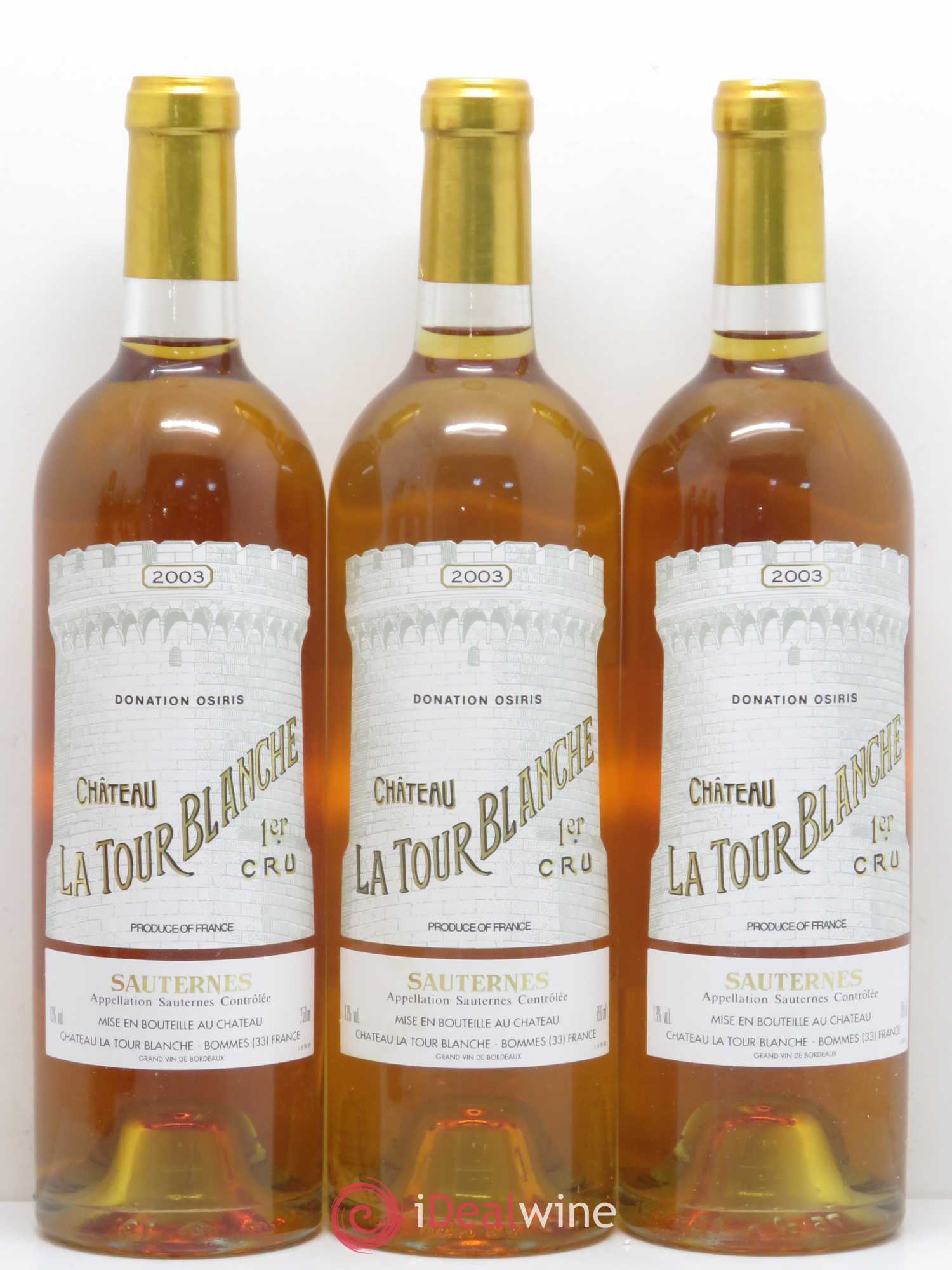 Château la Tour Blanche 1er Grand Cru Classé 2003 - Lotto di 12 bottiglie - 3