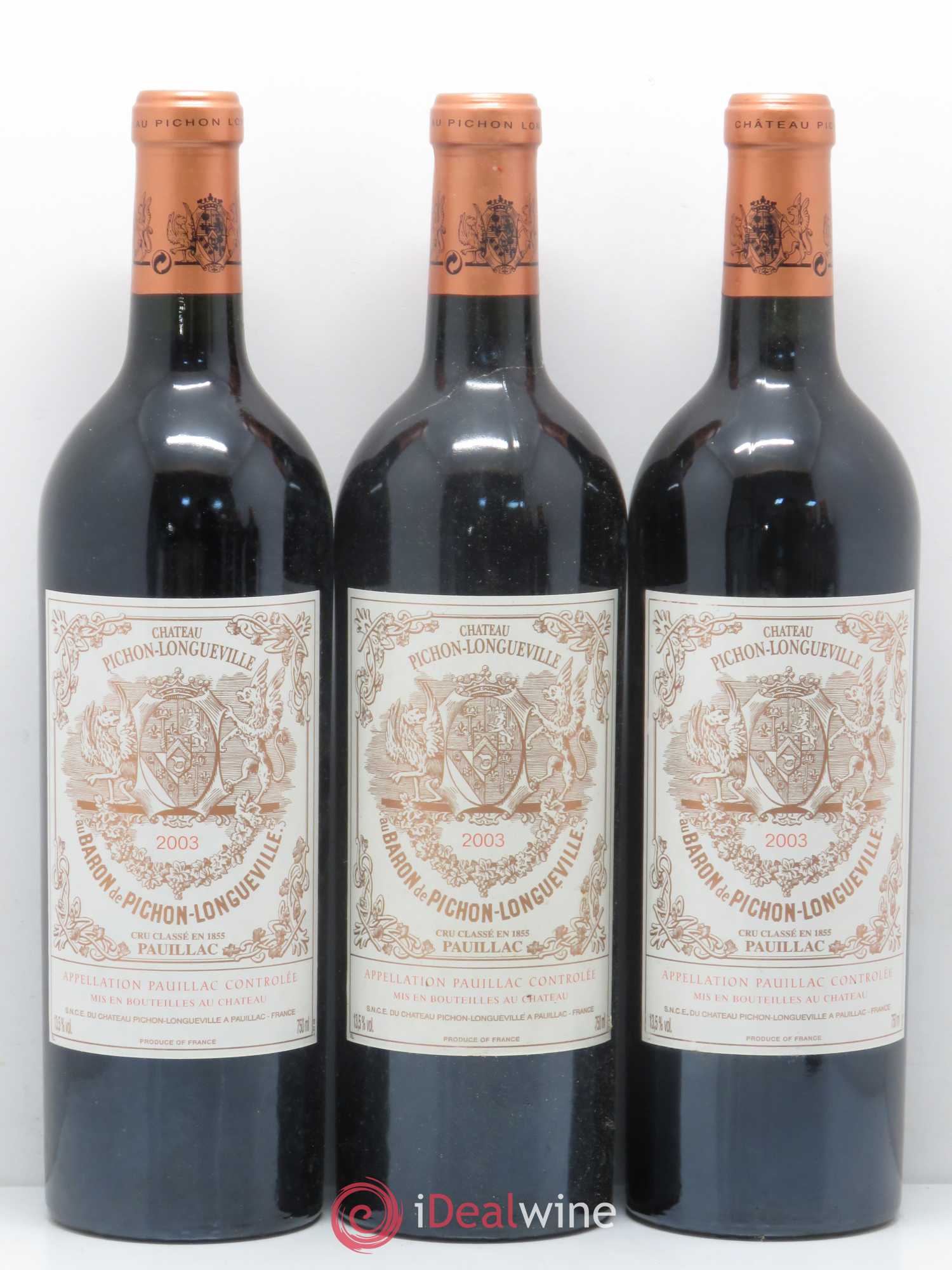 Pichon Longueville Baron 2ème Grand Cru Classé 2003 - Lot de 6 bouteilles - 2