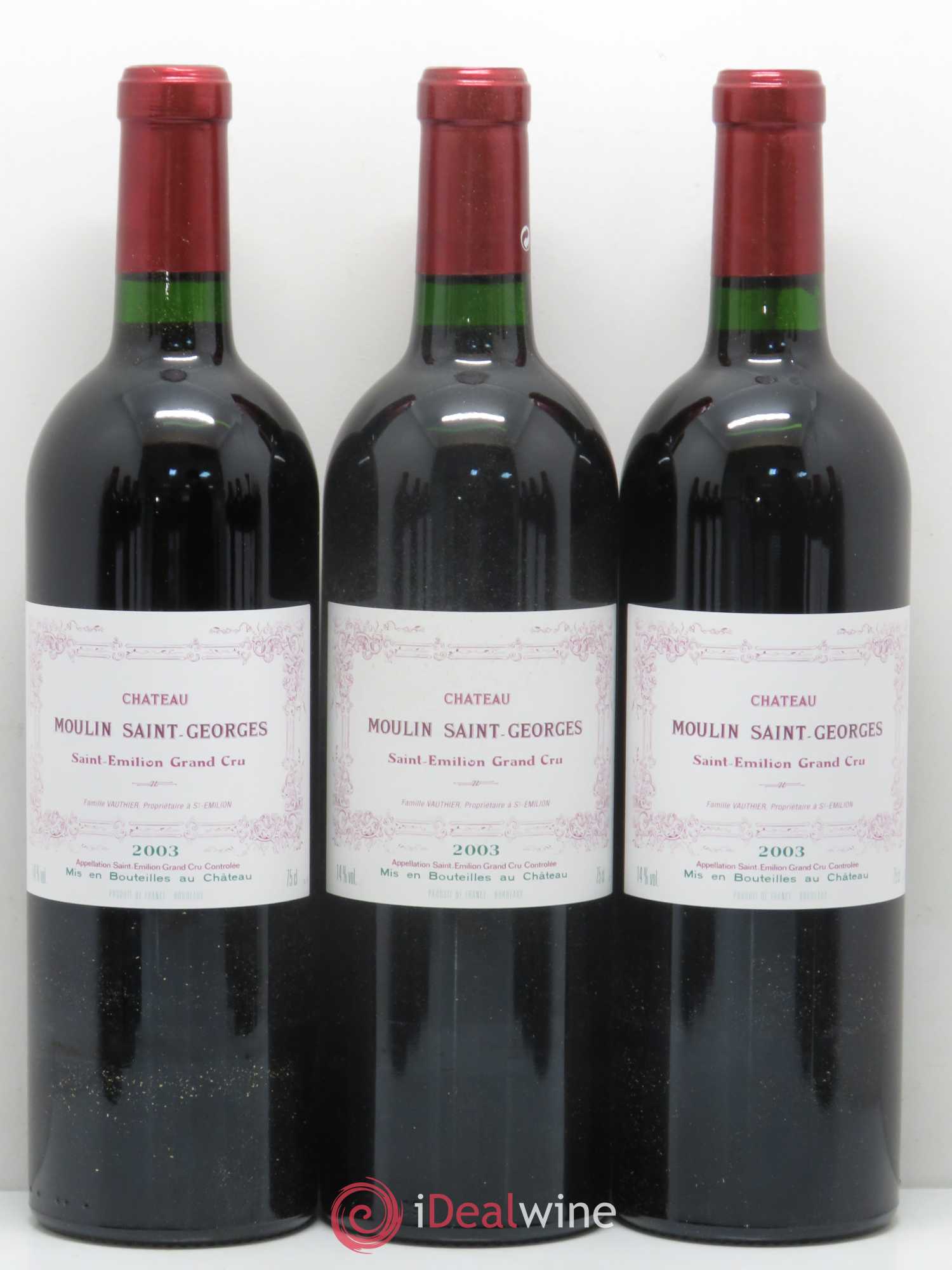 Château Moulin Saint Georges 2003 - Lot de 12 bouteilles - 2