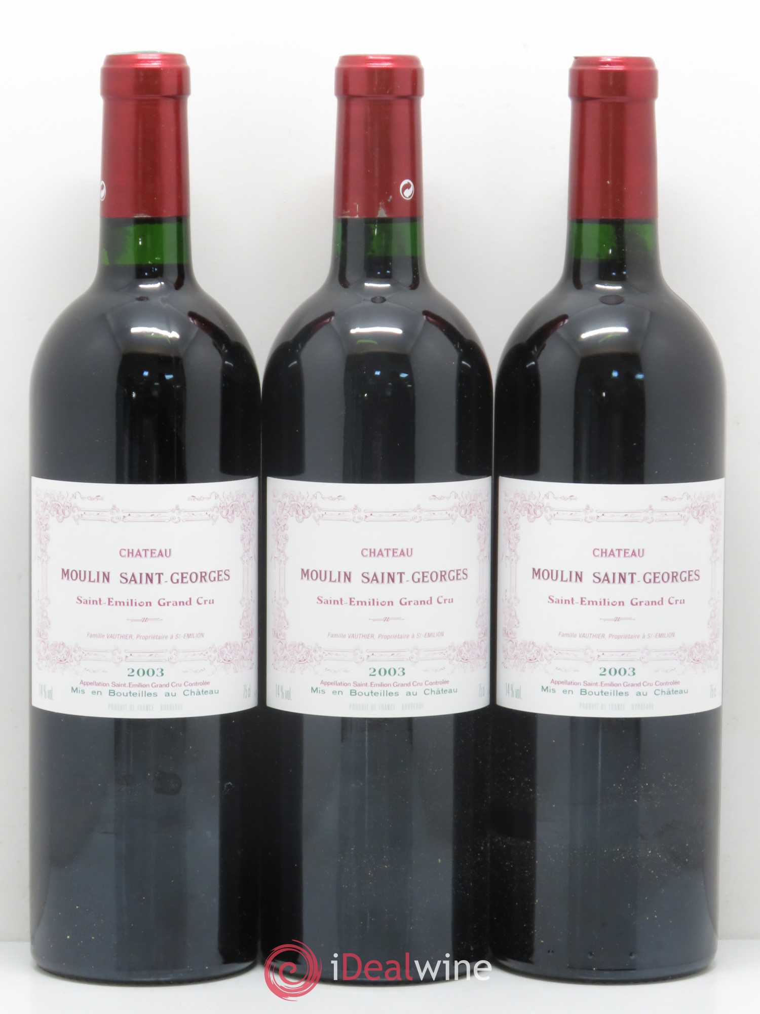 Château Moulin Saint Georges 2003 - Lot de 12 bouteilles - 4