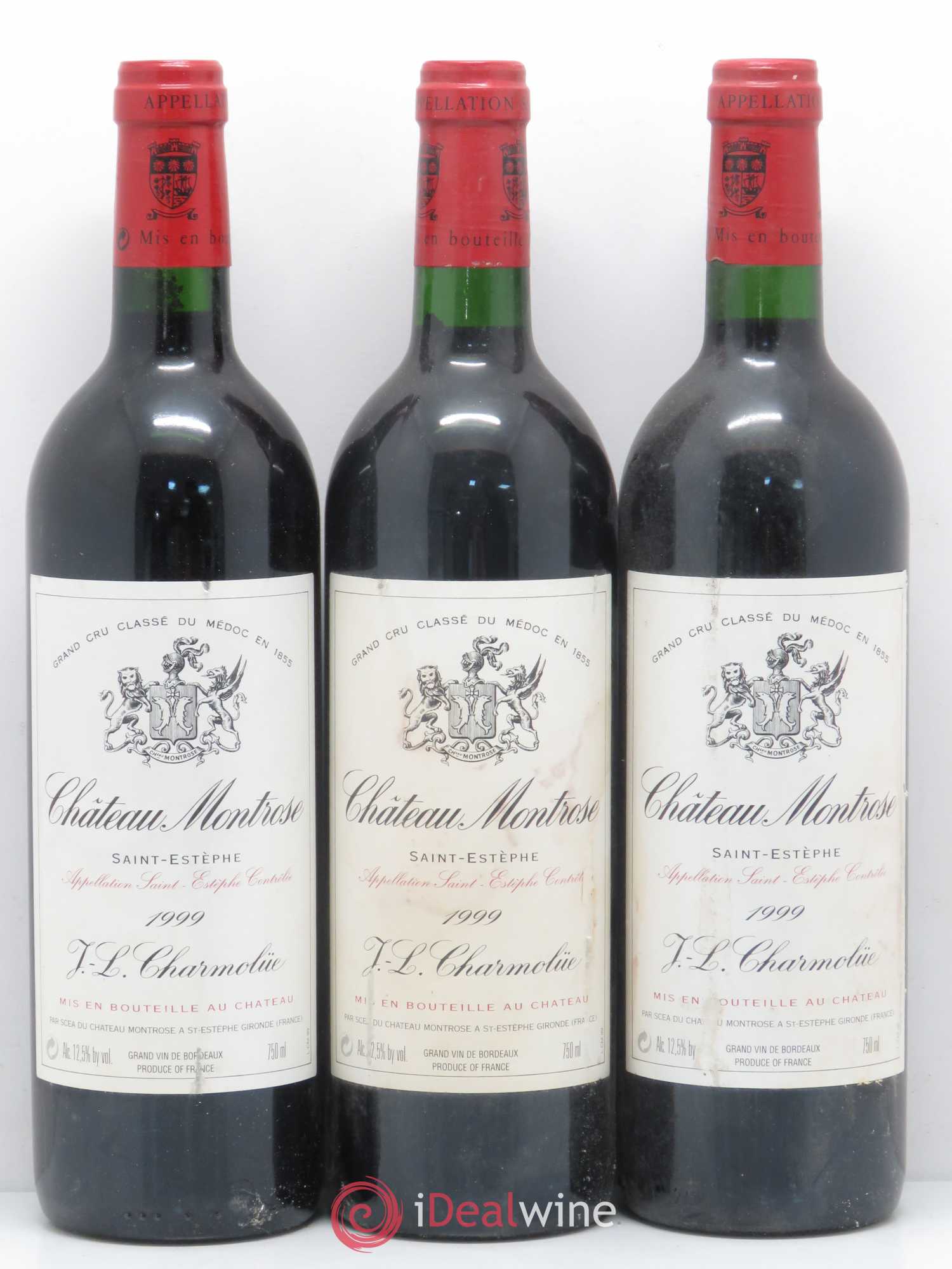 Château Montrose 2ème Grand Cru Classé 1999 - Lot de 3 bouteilles - 0