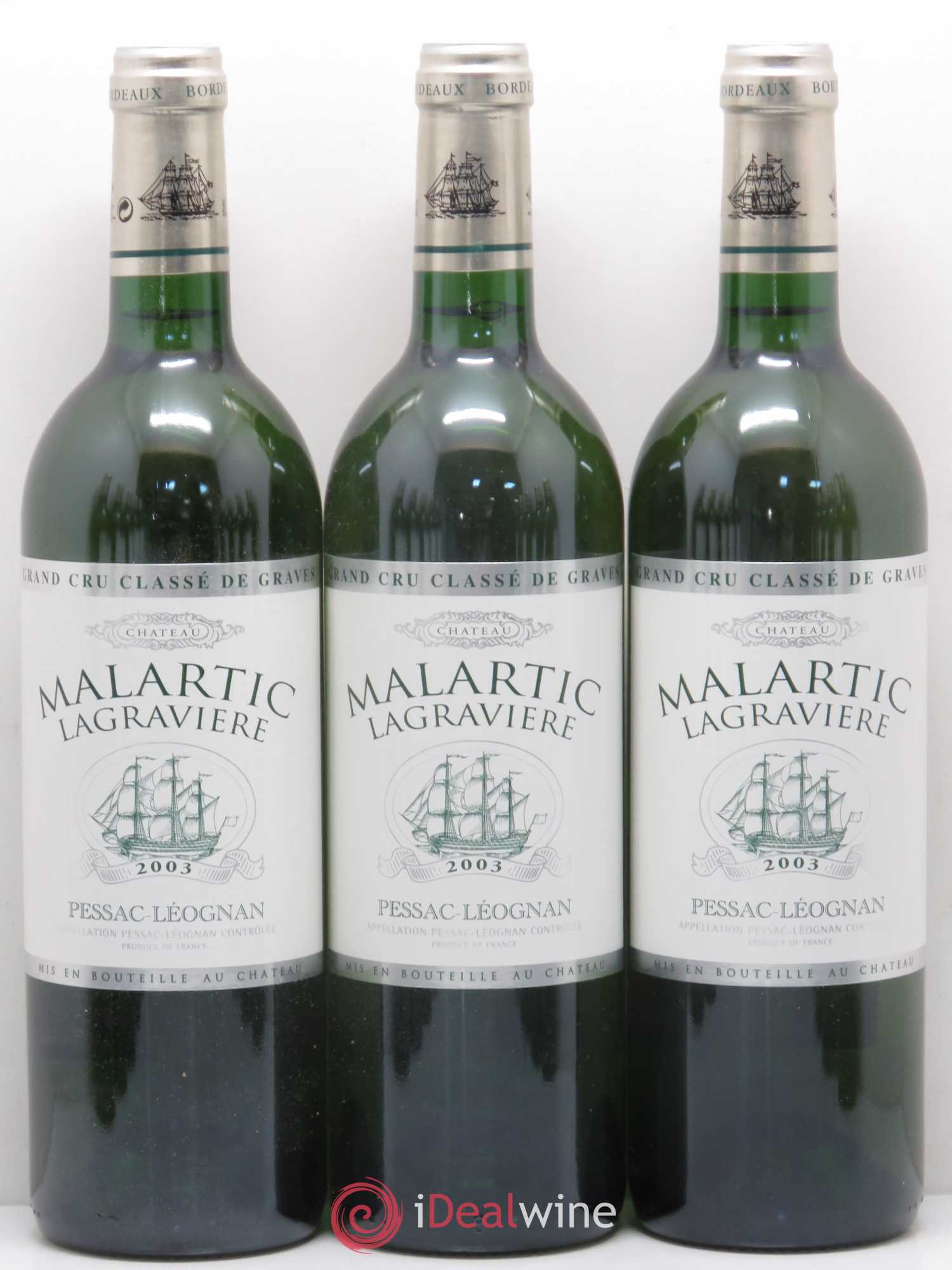 Château Malartic-Lagravière Cru Classé de Graves 2003 - Lot de 12 bouteilles - 1