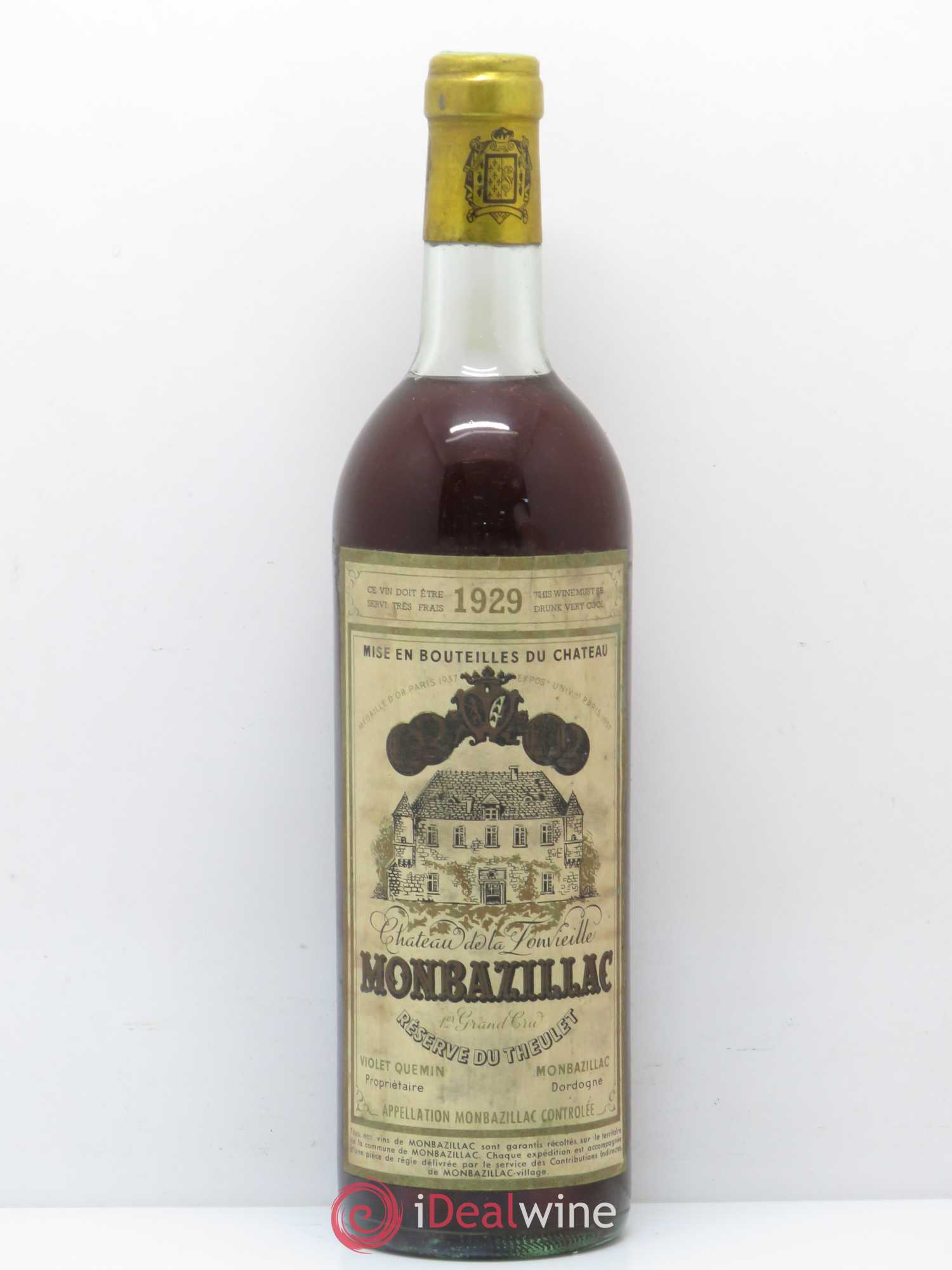 Monbazillac Château de Fonvieille Réserve du Theulet 1929 - Lotto di 1 bottiglia - 0
