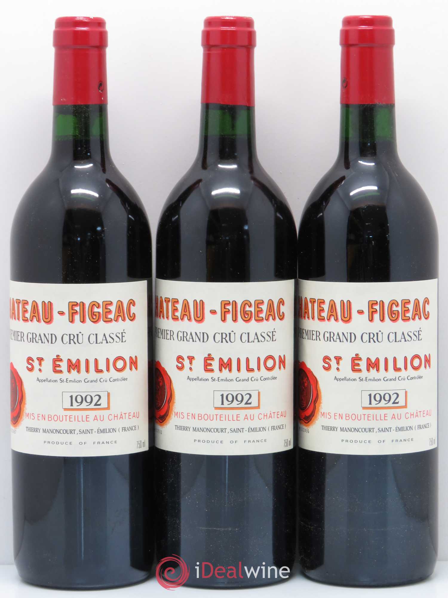 Château Figeac 1er Grand Cru Classé A 1992 - Lot de 12 bouteilles - 1