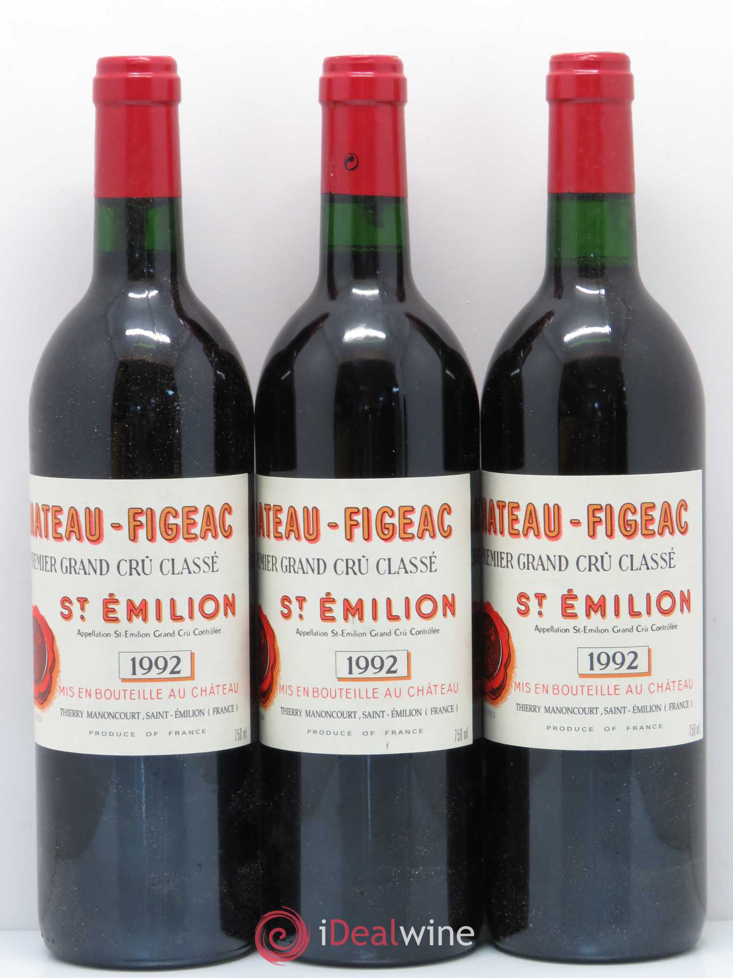 Château Figeac 1er Grand Cru Classé A 1992 - Lot de 12 bouteilles - 2