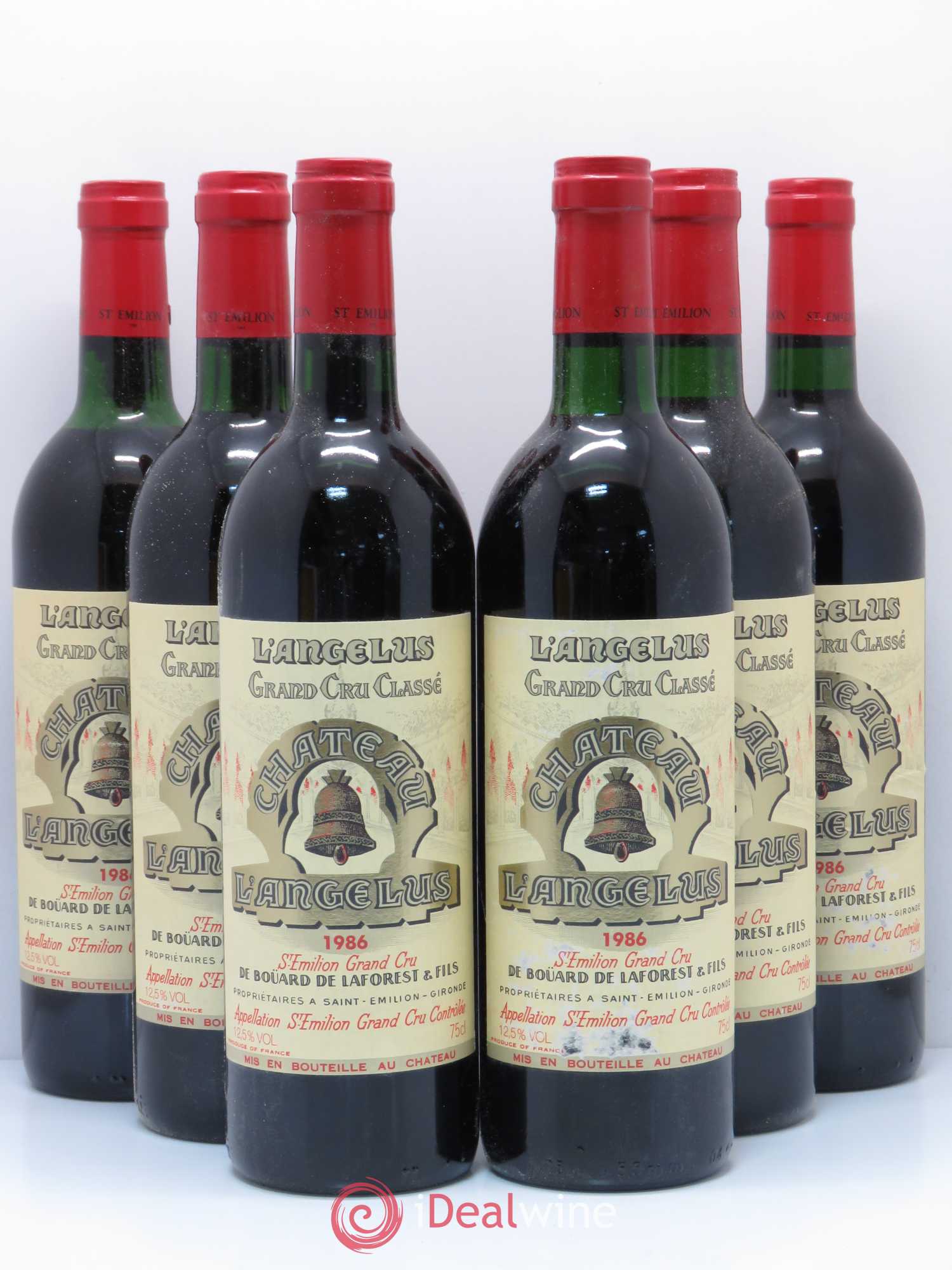 Château Angélus 1er Grand Cru Classé A 1986 - Lot de 6 bouteilles - 0