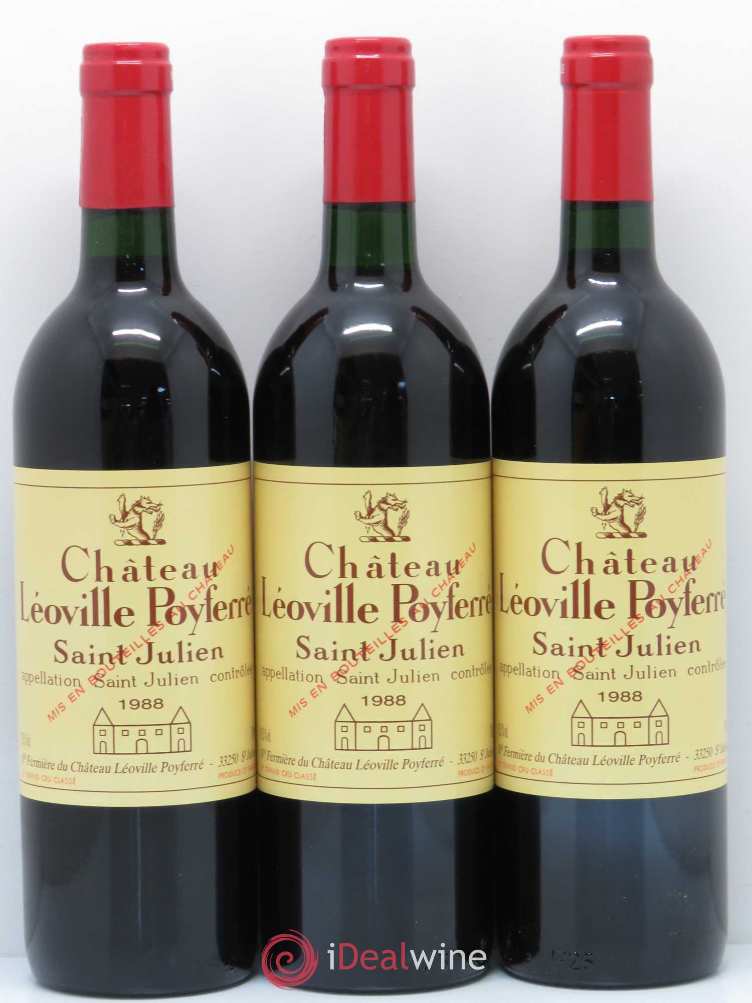 Château Léoville Poyferré 2ème Grand Cru Classé 1988 - Lot de 12 bouteilles - 1