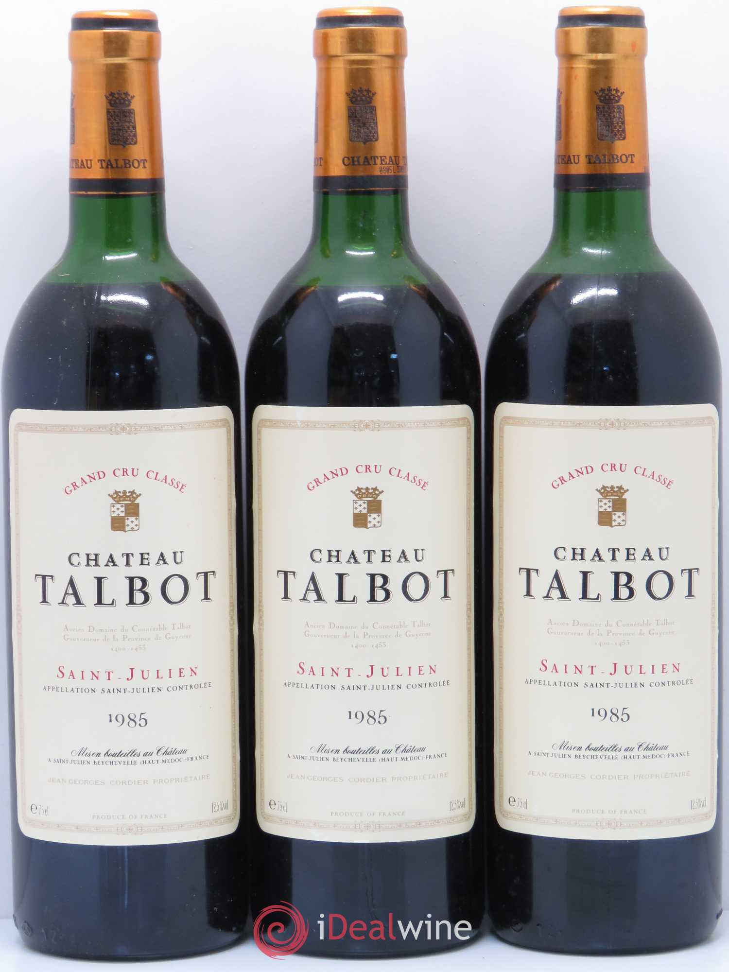 Château Talbot 4ème Grand Cru Classé 1985 - Lot de 12 bouteilles - 1