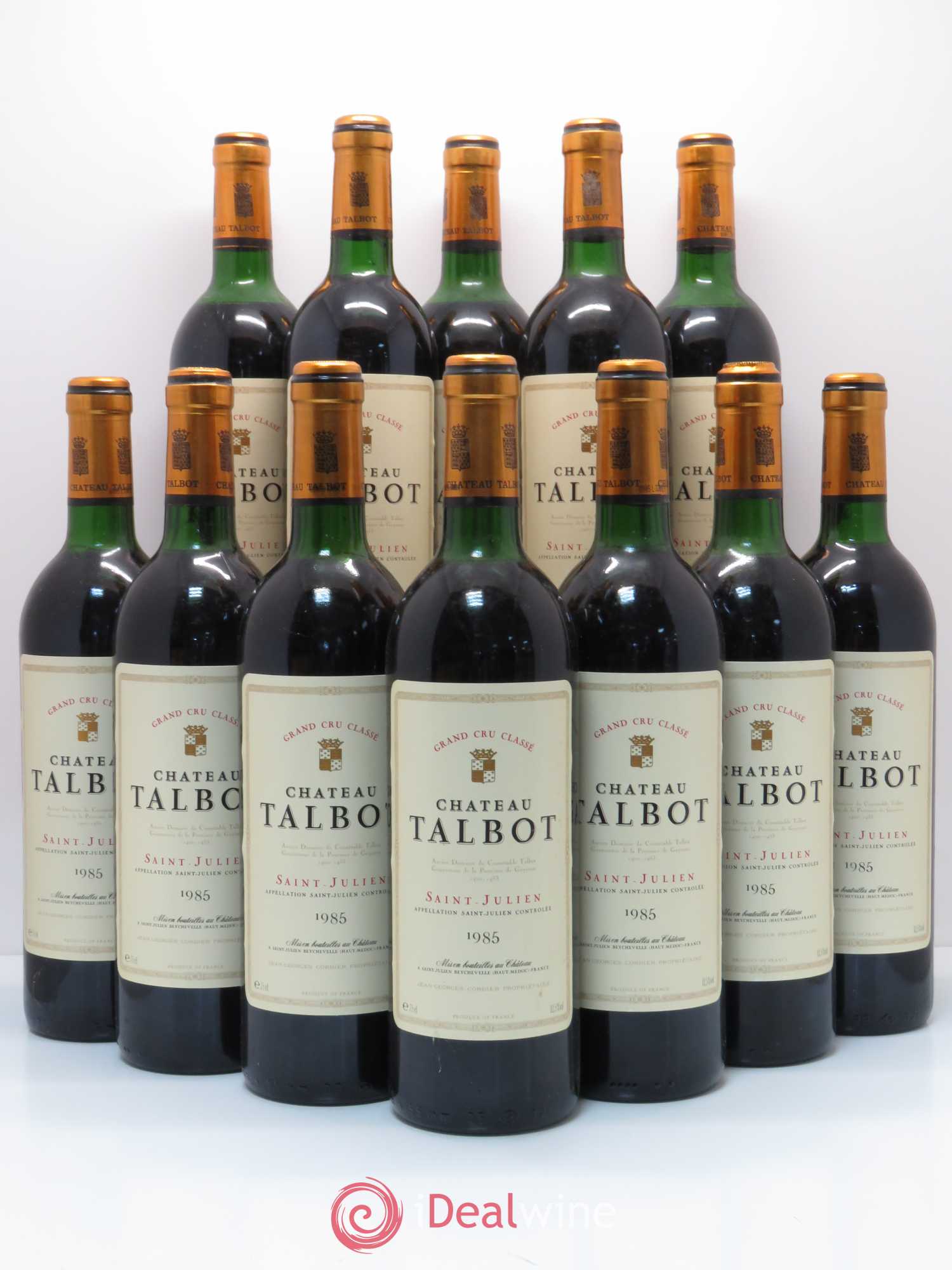 Château Talbot 4ème Grand Cru Classé 1985 - Lot de 12 bouteilles - 0
