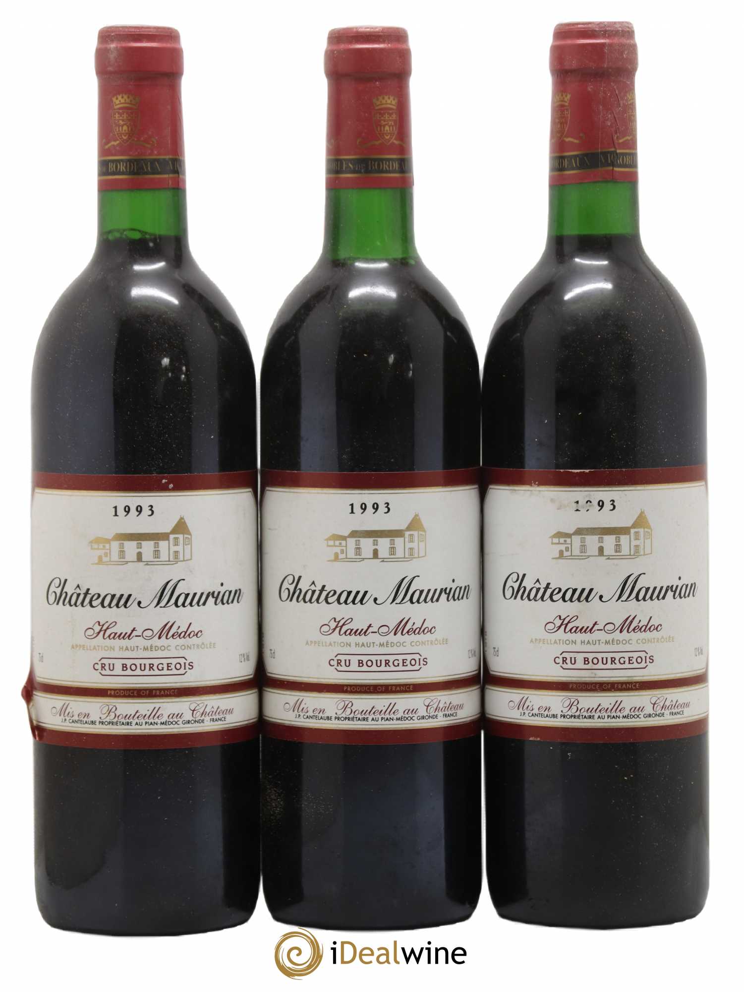 Haut Médoc Château Maurian (sans prix de réserve) 1993 - Posten von 3 Flaschen - 0