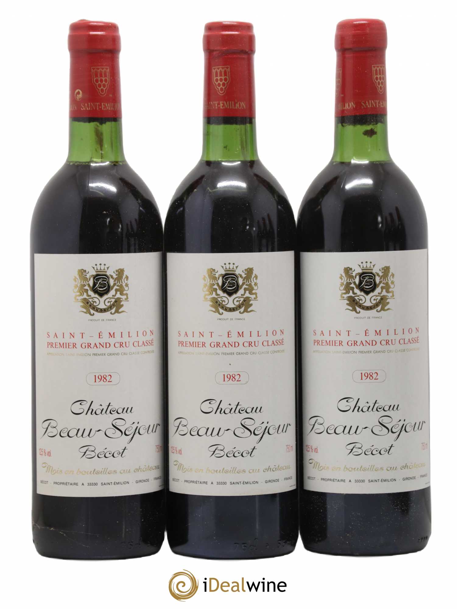 Château Beau-Séjour Bécot 1er Grand Cru Classé B 1982 - Lot de 6 bouteilles - 1