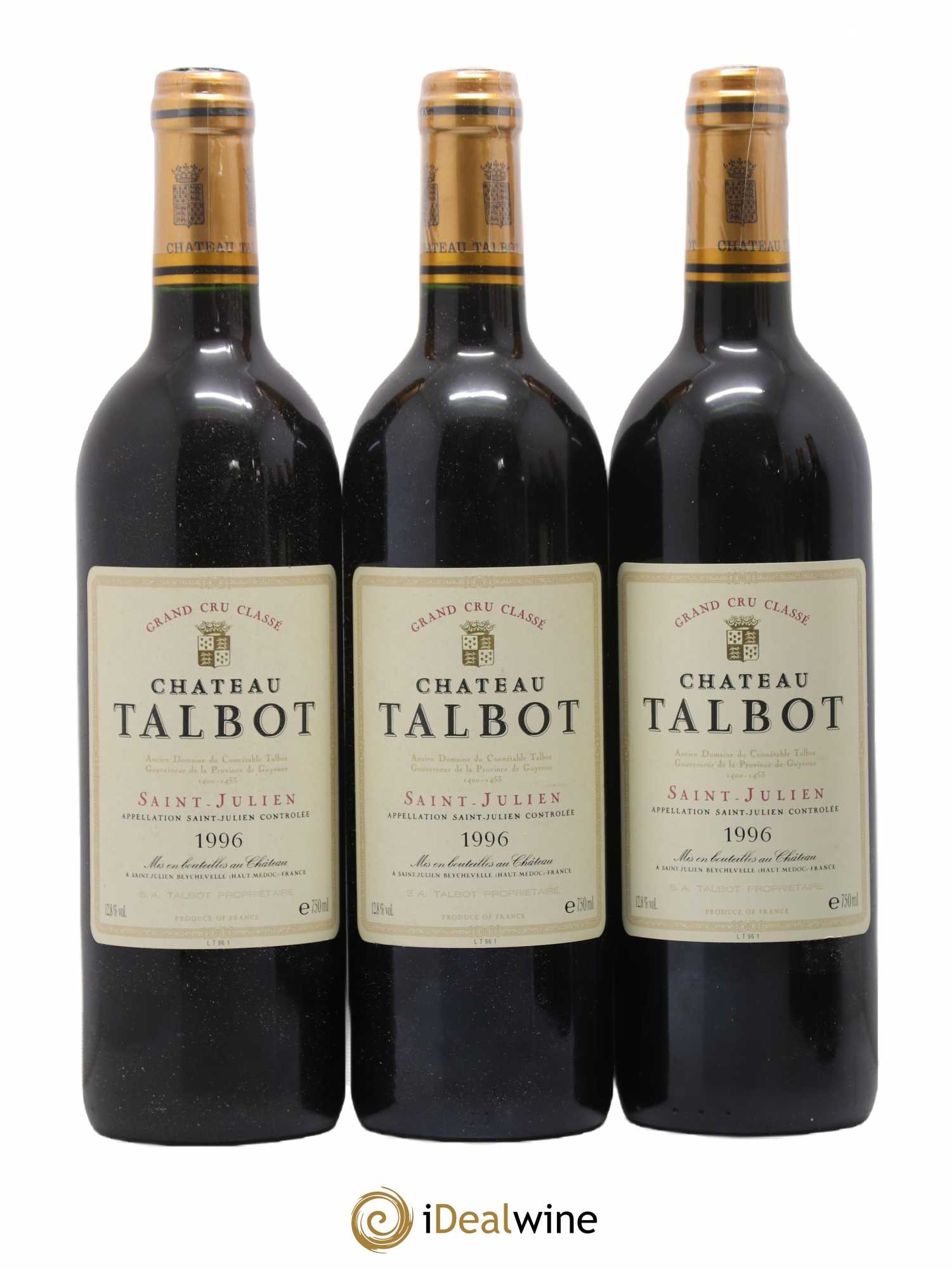 Château Talbot 4ème Grand Cru Classé 1996 - Lot de 6 bouteilles - 1