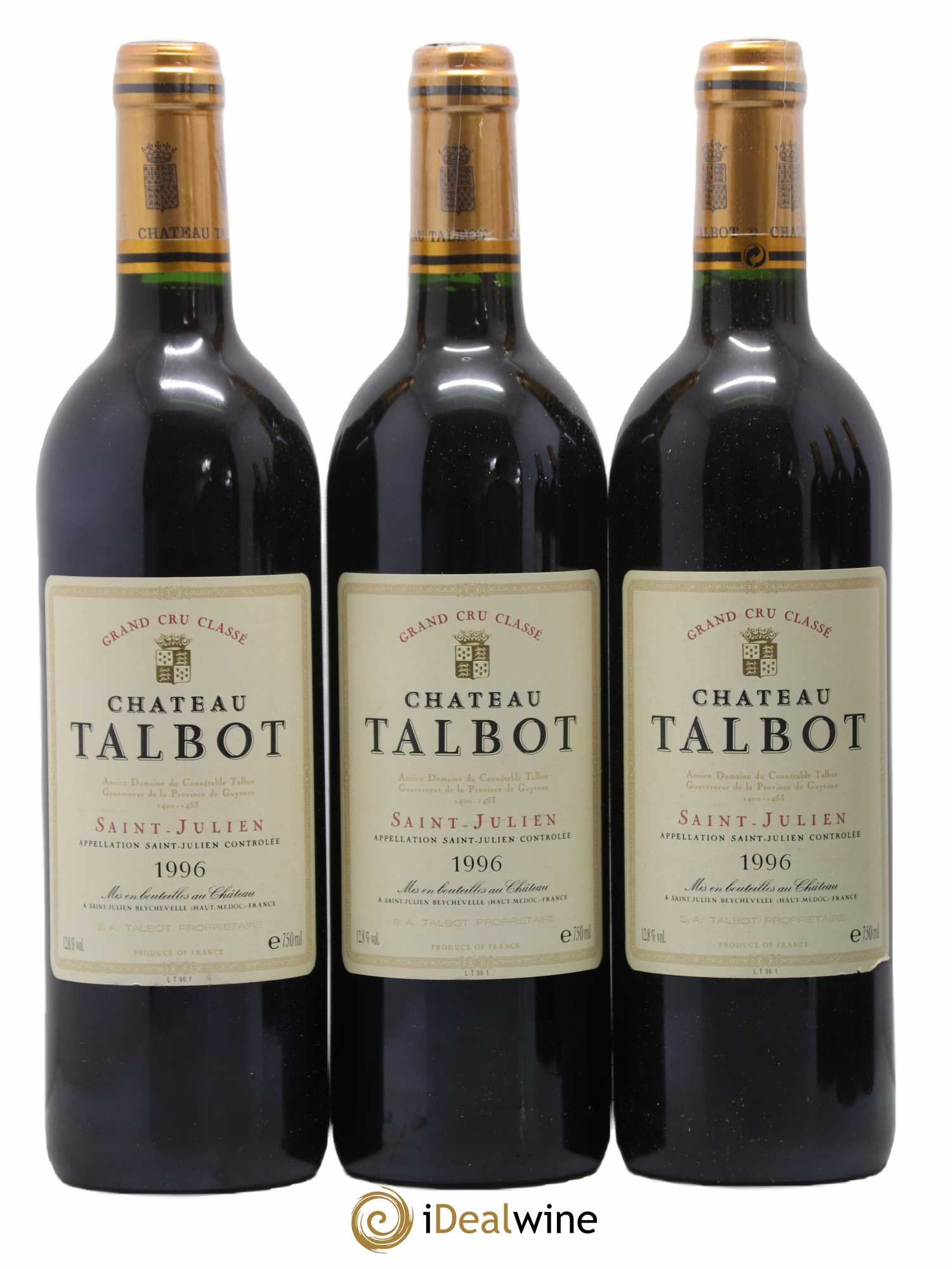 Château Talbot 4ème Grand Cru Classé 1996 - Lot de 6 bouteilles - 1