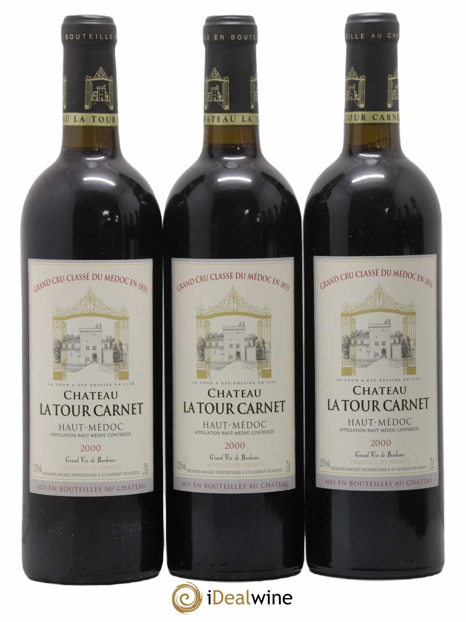 Château la Tour Carnet 4ème Grand Cru Classé 2000 - Lot de 6 bouteilles - 1
