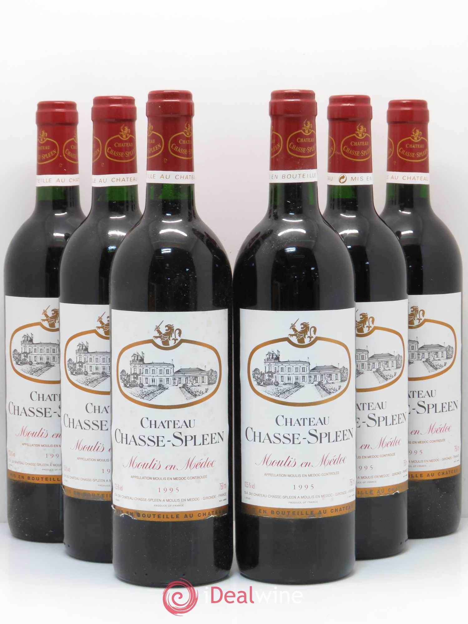 Château Chasse Spleen 1995 - Lot de 6 bouteilles - 0