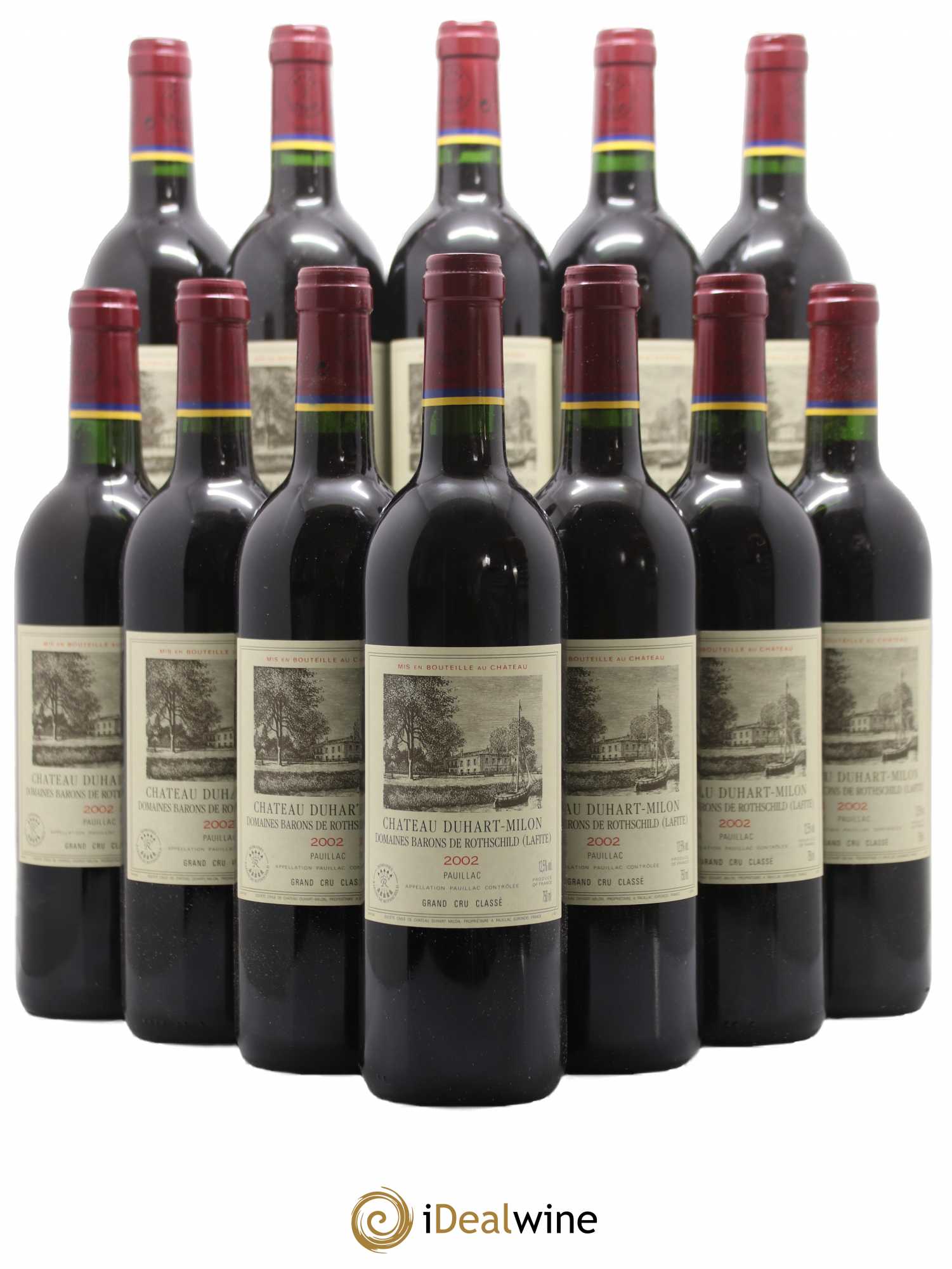 Château Duhart-Milon 4ème Grand Cru Classé 2002 - Lot de 12 bouteilles - 0