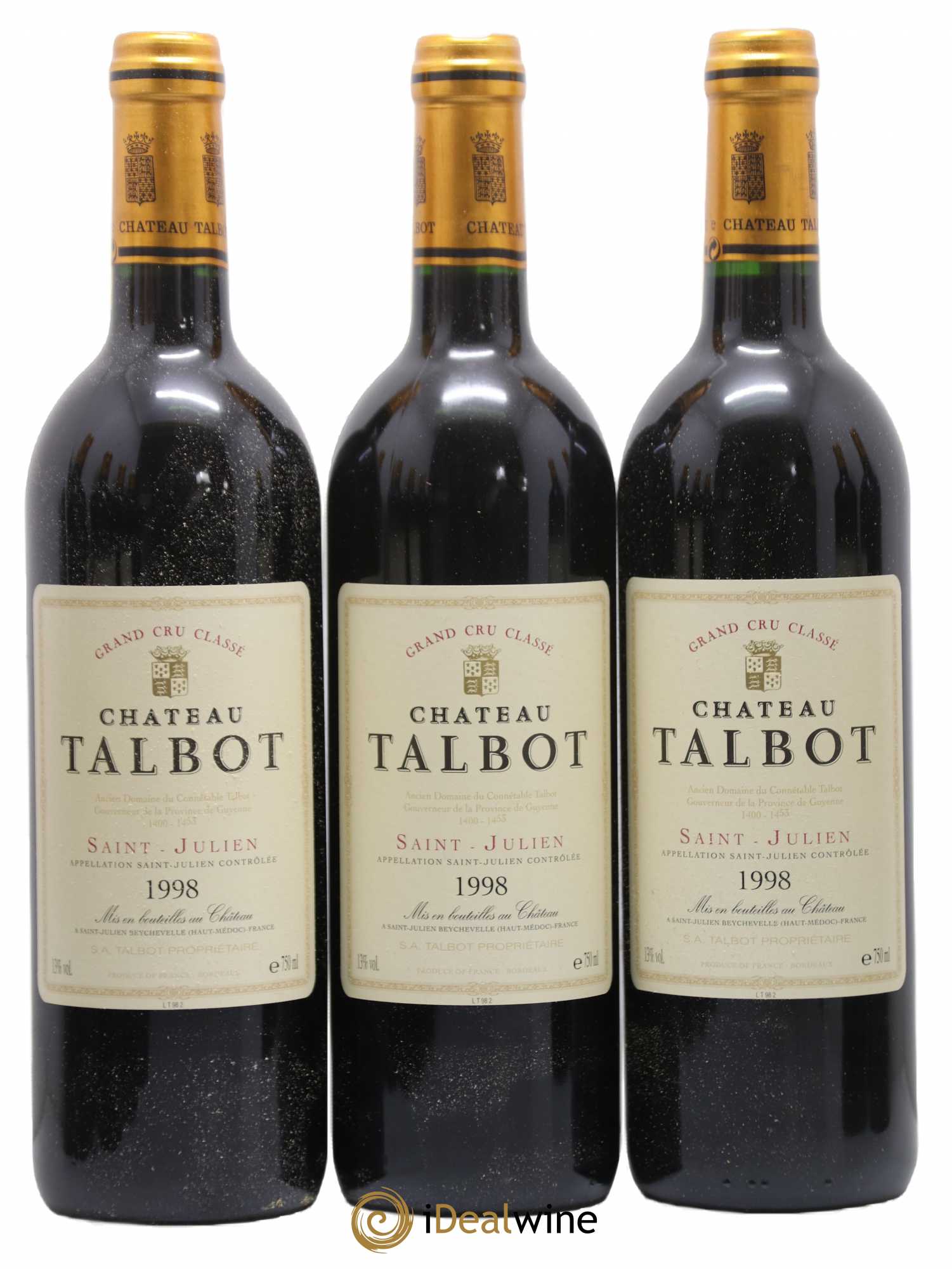 Château Talbot 4ème Grand Cru Classé 1998 - Lot de 12 bouteilles - 2
