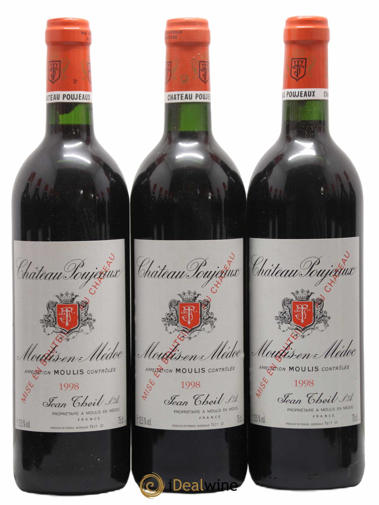 Château Poujeaux 1998 - Lot de 12 bouteilles - 1