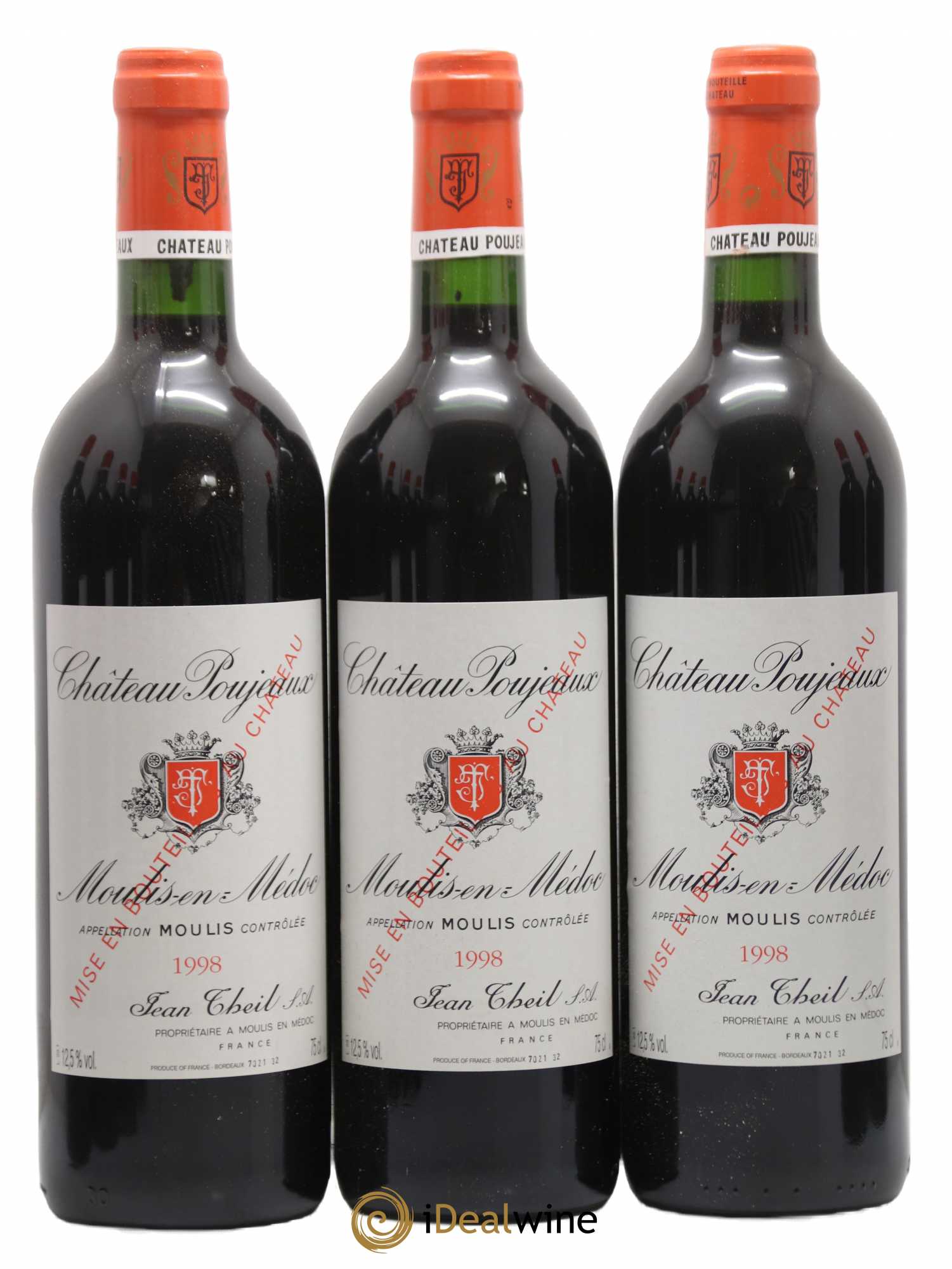 Château Poujeaux 1998 - Lot de 12 bouteilles - 2