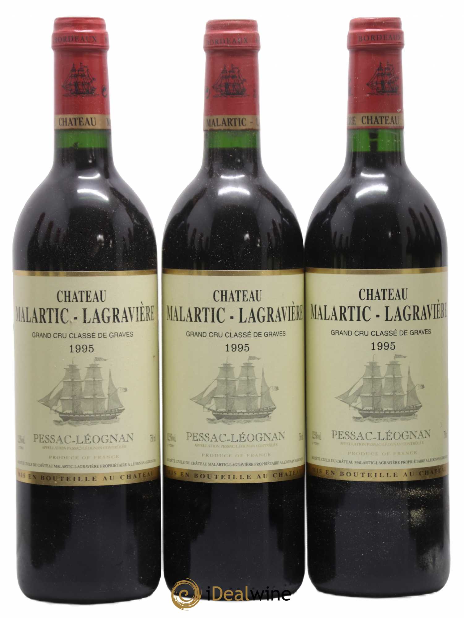 Château Malartic-Lagravière Cru Classé de Graves 1995 - Lot de 12 bouteilles - 1