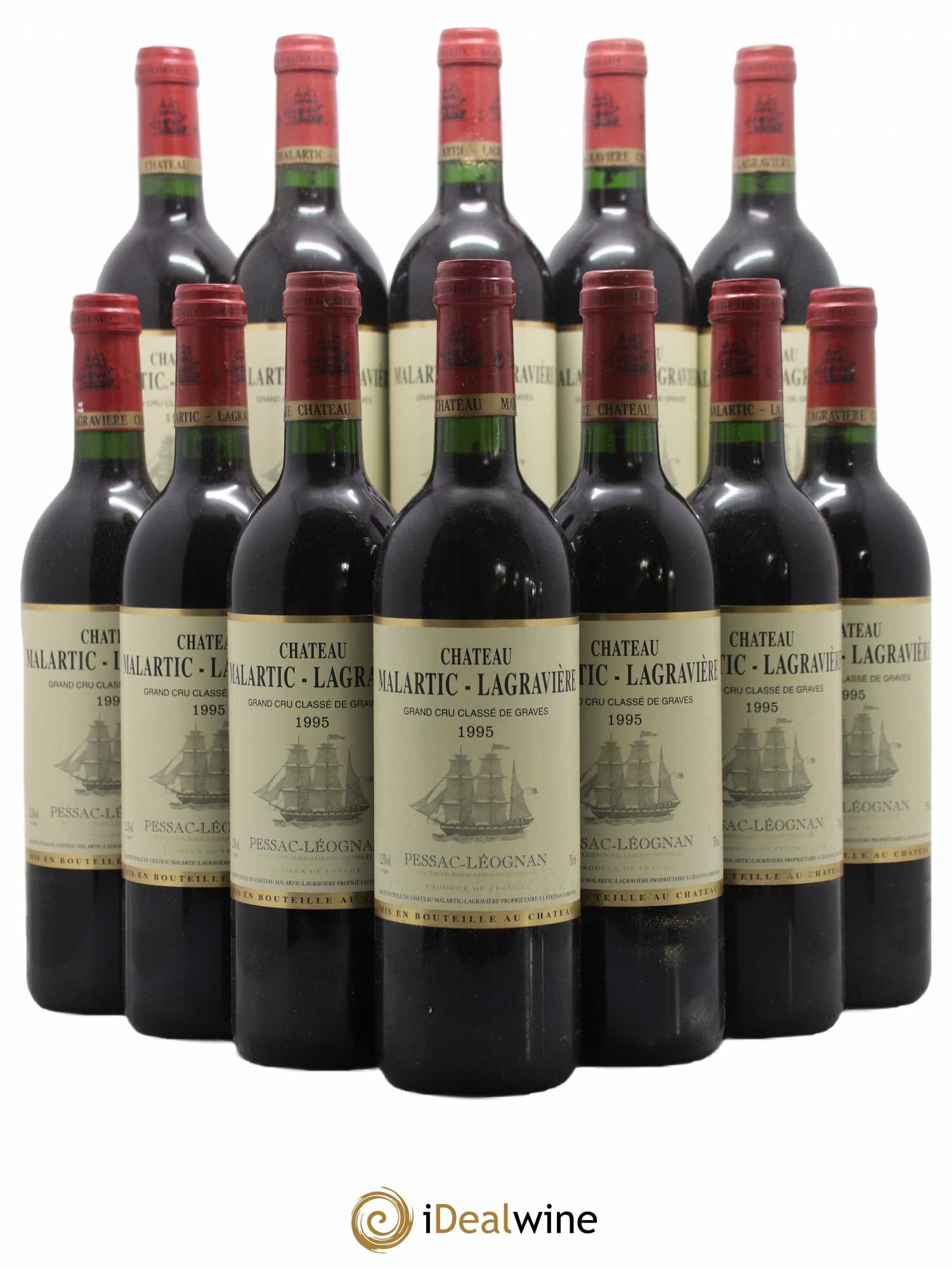 Château Malartic-Lagravière Cru Classé de Graves 1995 - Lot de 12 bouteilles - 0