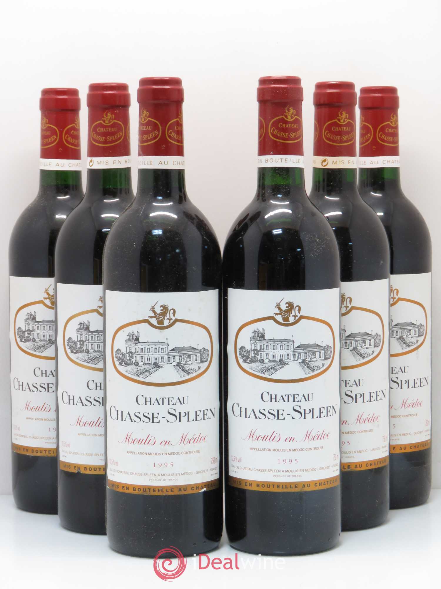 Château Chasse Spleen 1995 - Lot de 6 bouteilles - 0