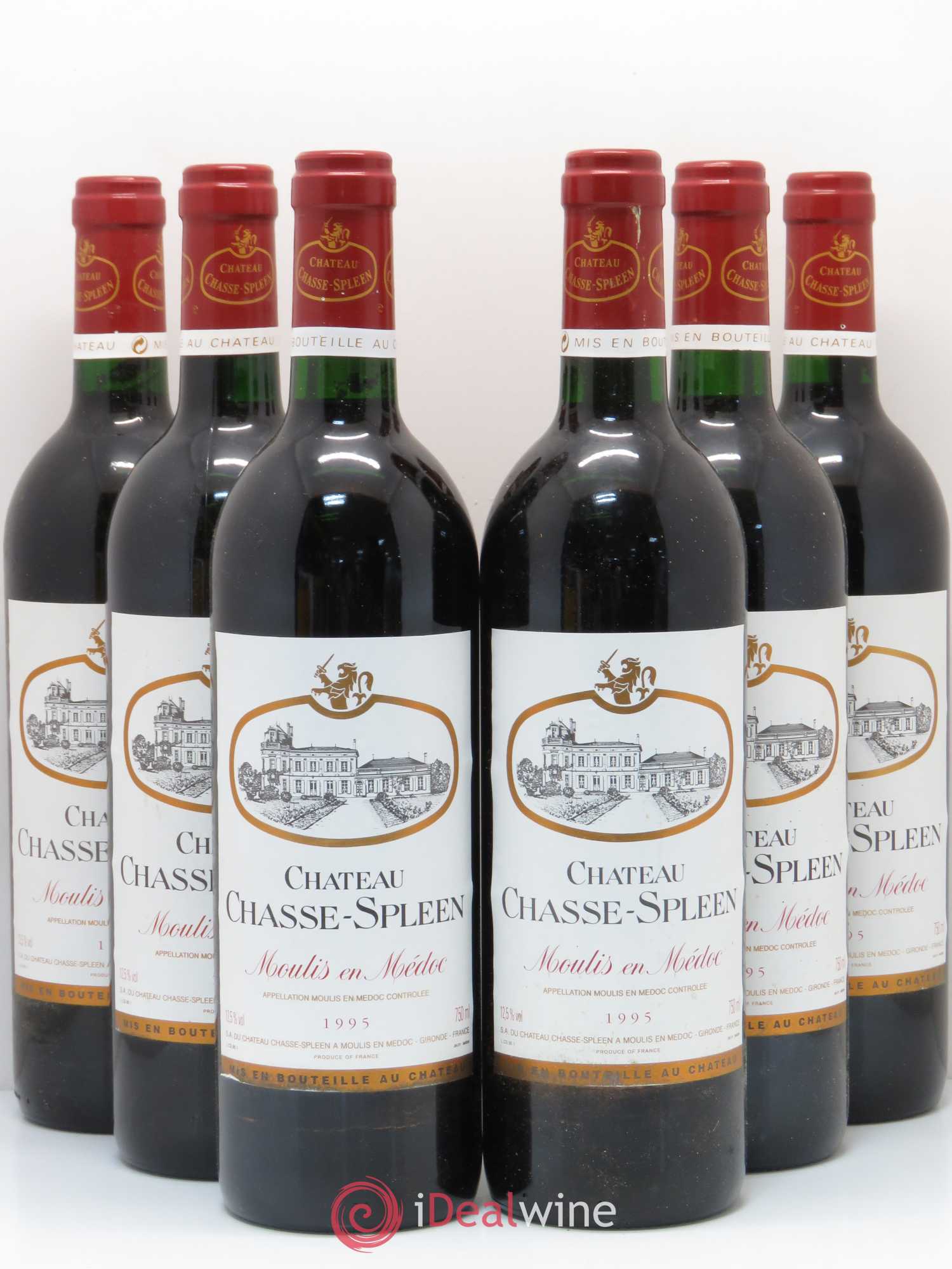 Château Chasse Spleen 1995 - Lot de 6 bouteilles - 0