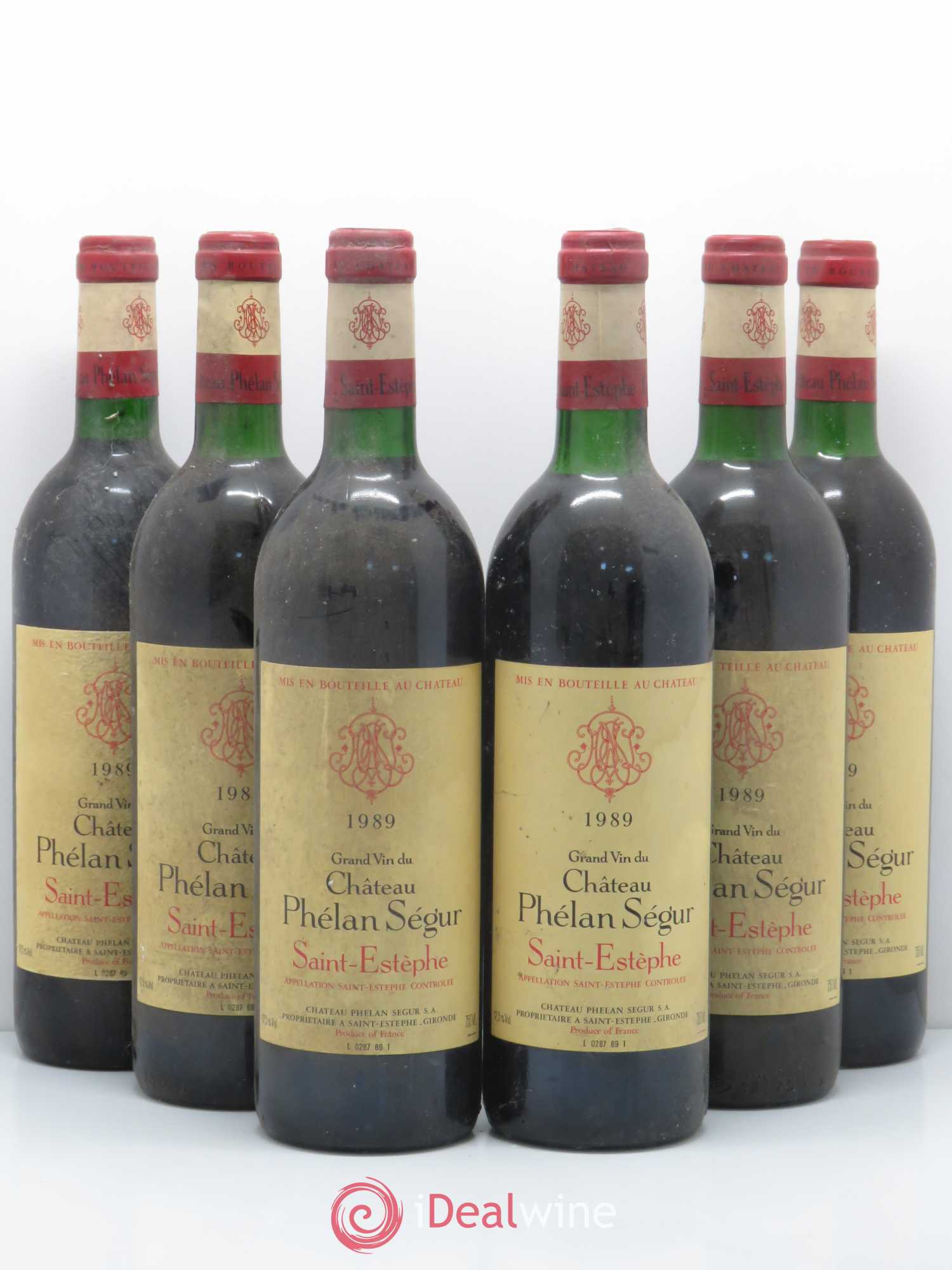 Château Phélan Ségur 1989 - Lot de 6 bouteilles - 0