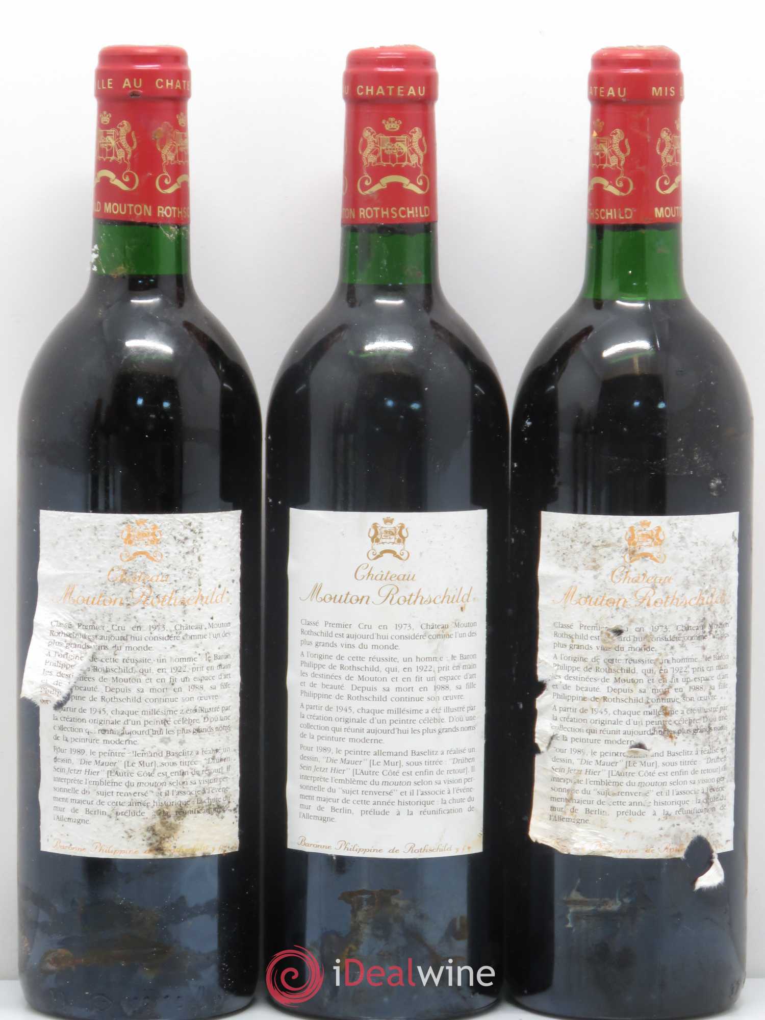 Château Mouton Rothschild 1er Grand Cru Classé 1989 - Lot of 6 bottles - 2