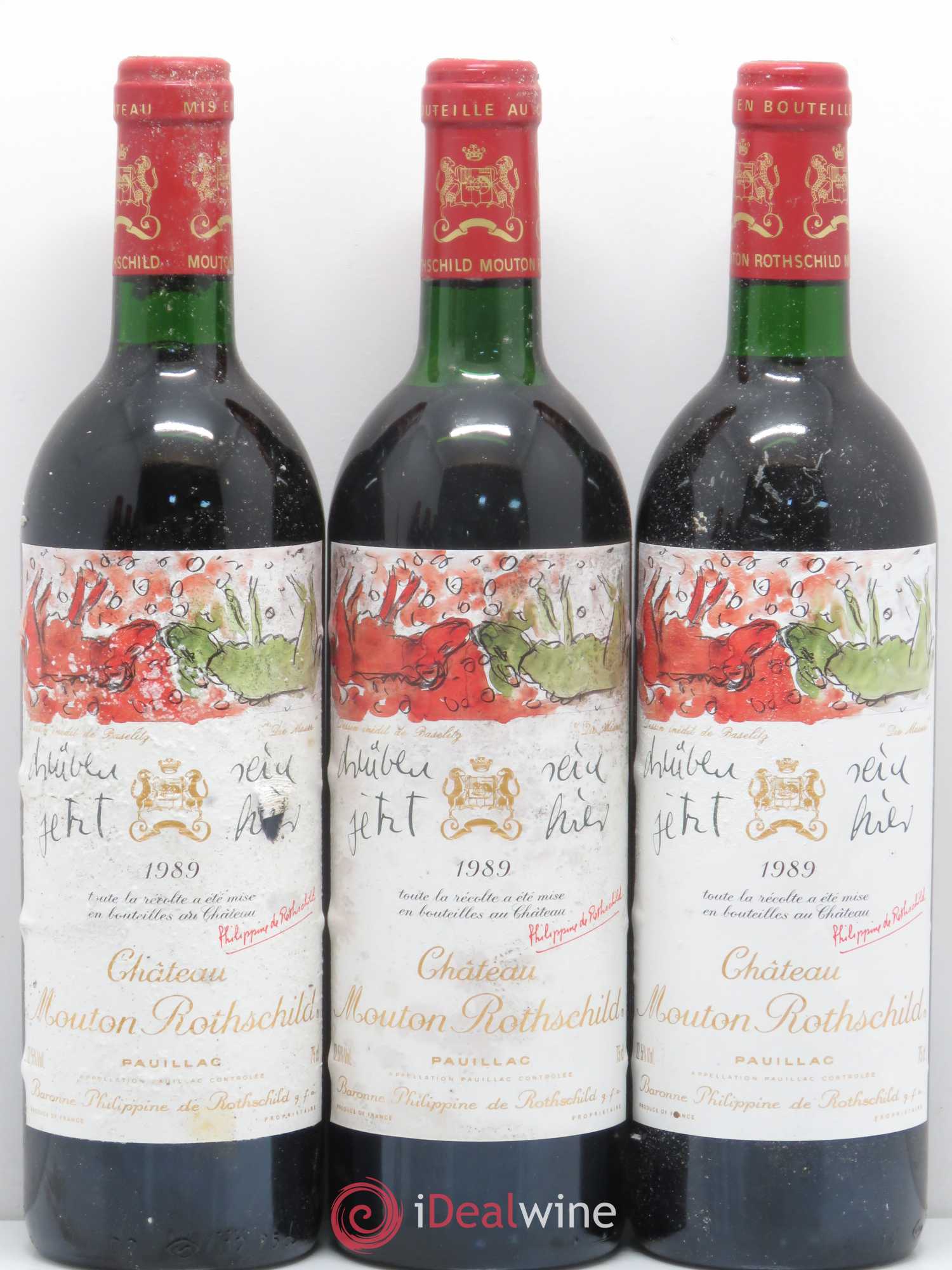 Château Mouton Rothschild 1er Grand Cru Classé 1989 - Lot of 6 bottles - 3