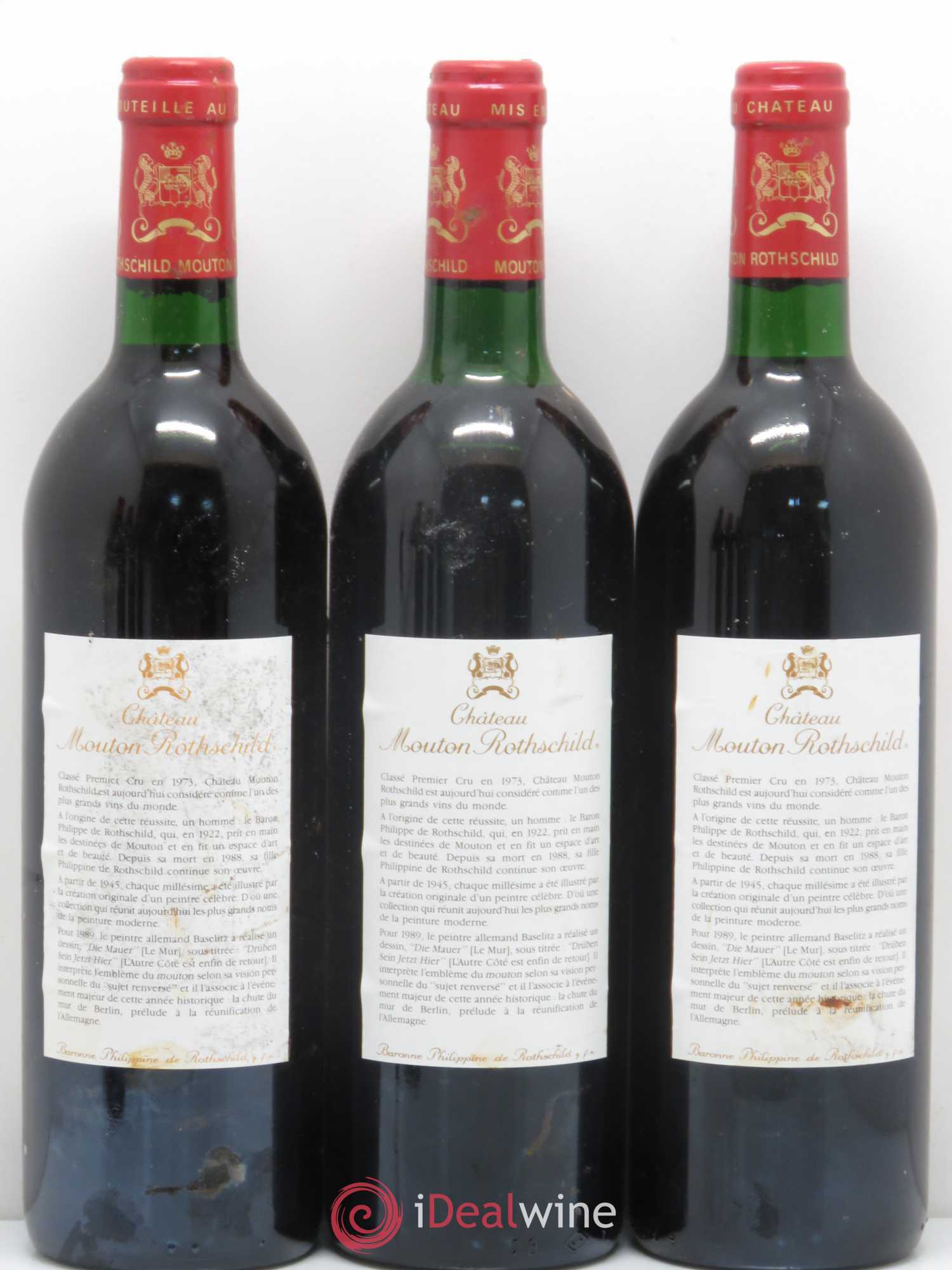 Château Mouton Rothschild 1er Grand Cru Classé 1989 - Lot of 6 bottles - 4